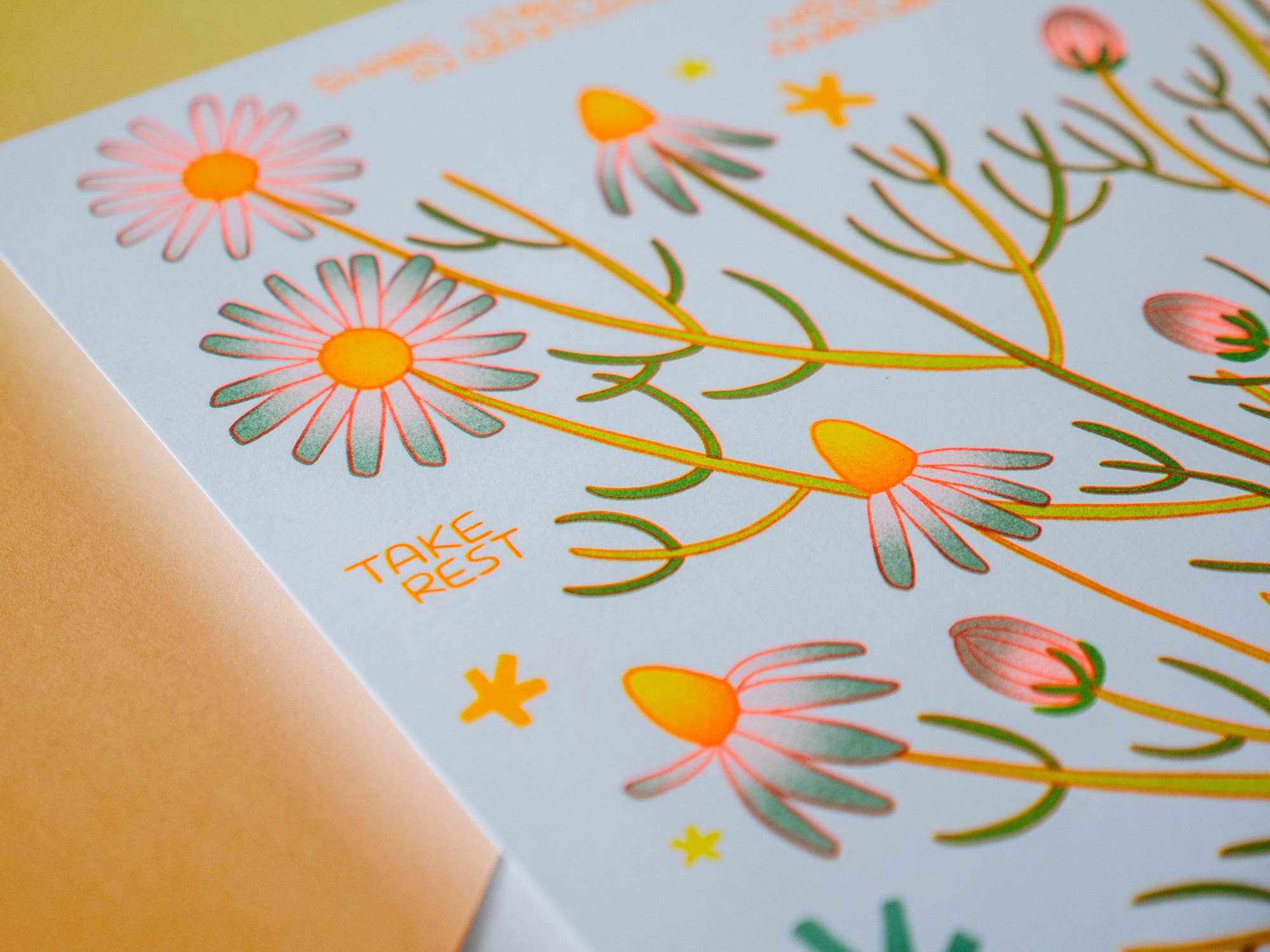 We Can Calm Like Chamomile - Risograph Art Print