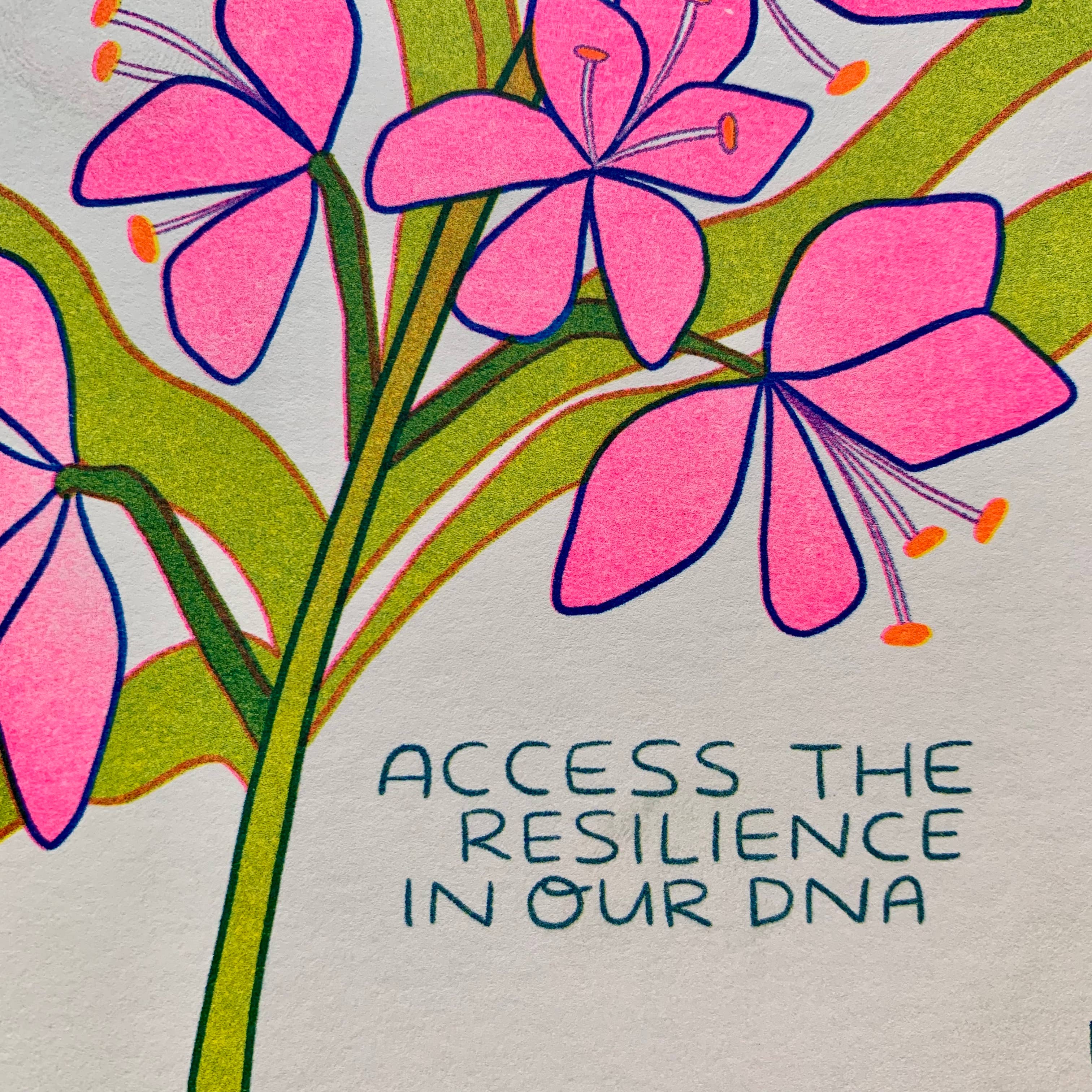 We Can Be Like Fireweed - Risograph Art Print