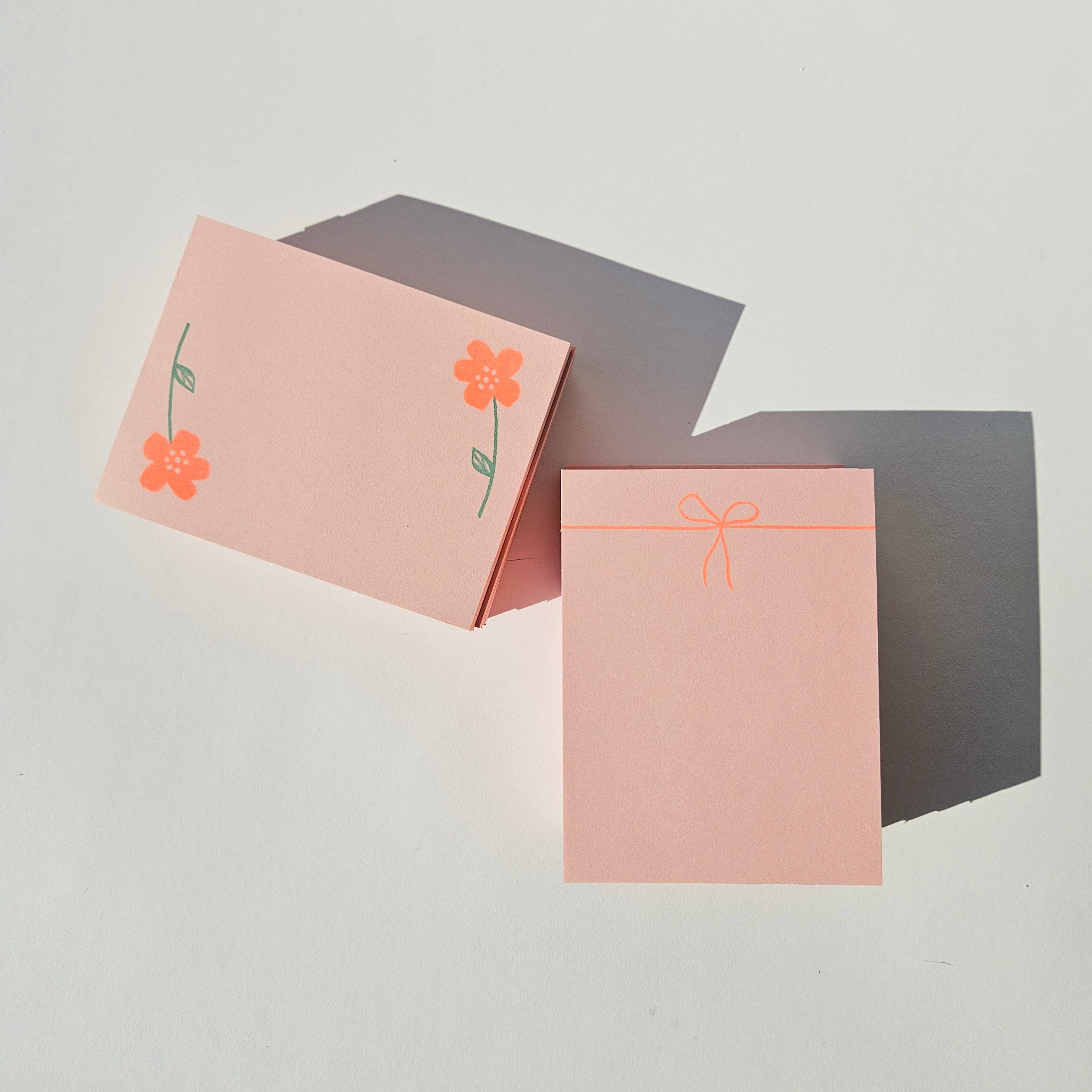 Flower Pair - Risograph Notepad