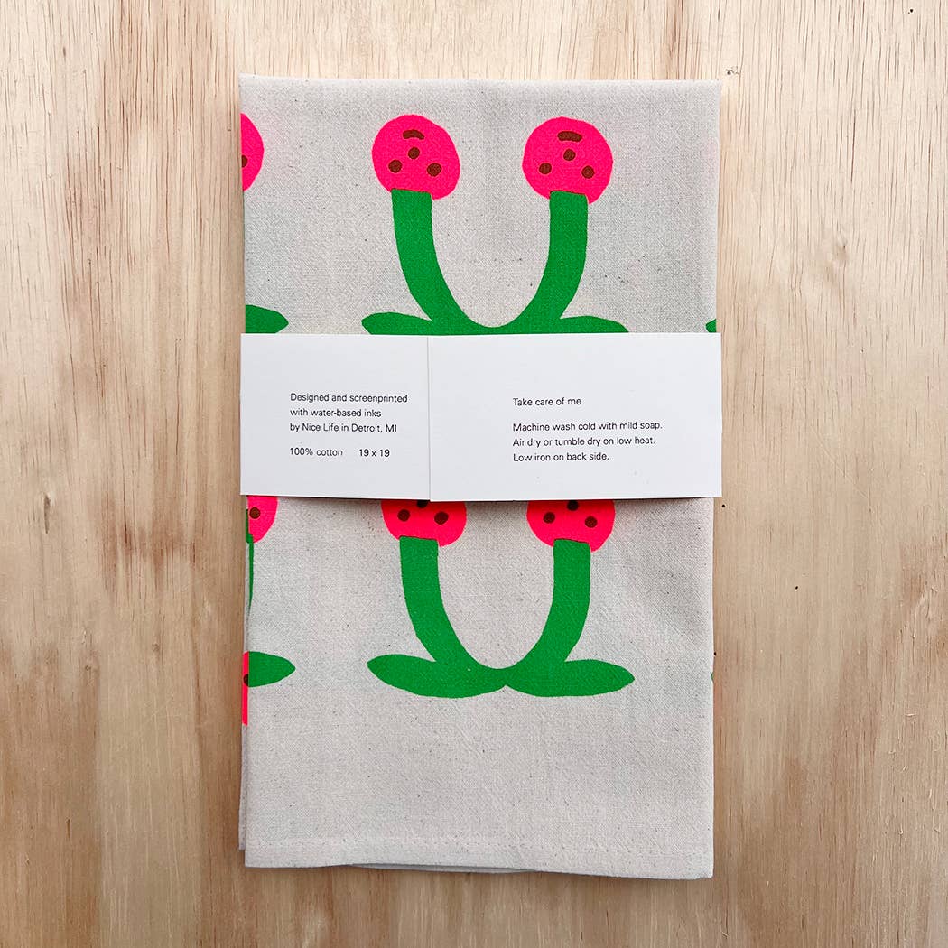Cherry tea towel