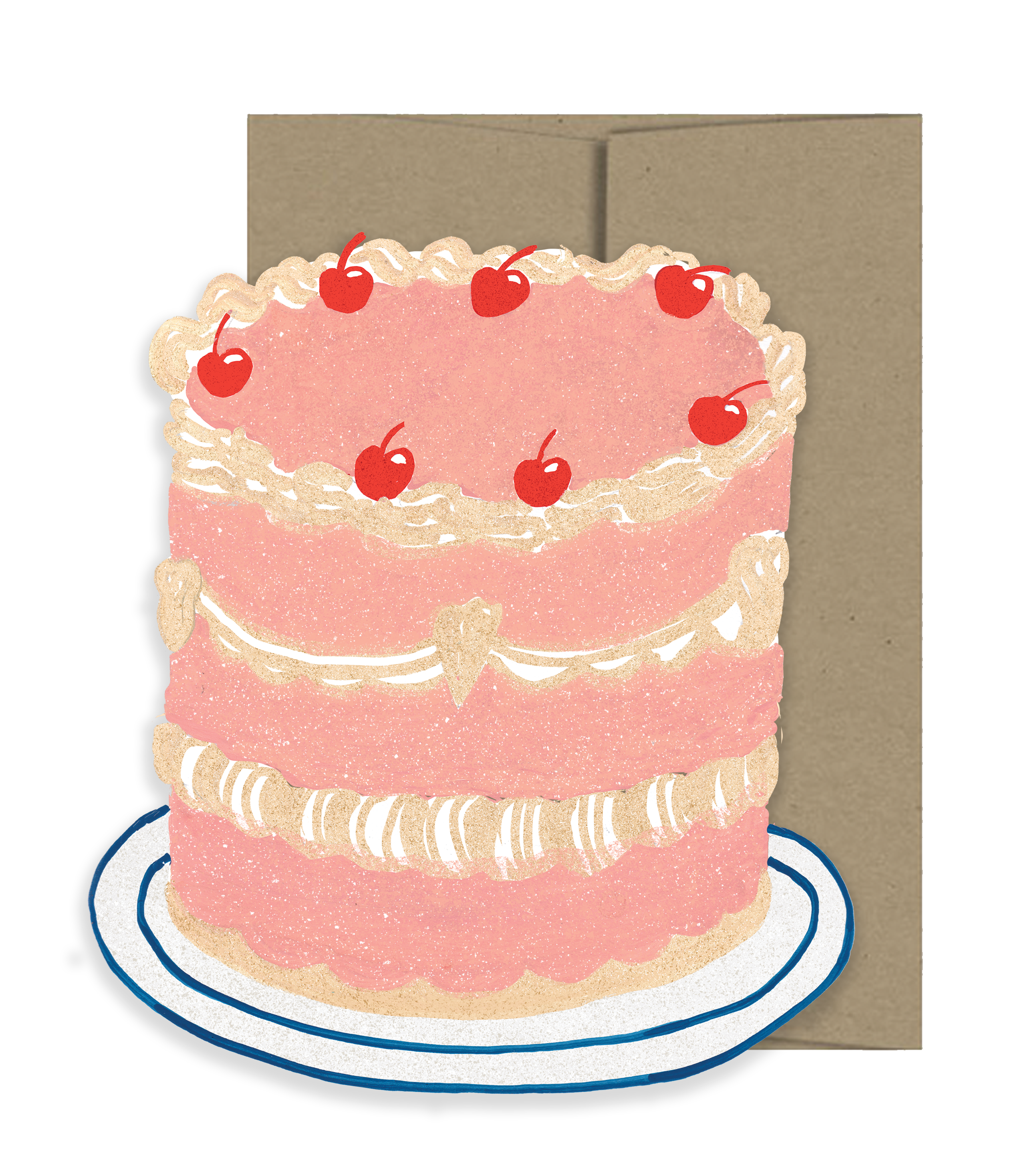 Party Cake Die Cut Card - Party Collection