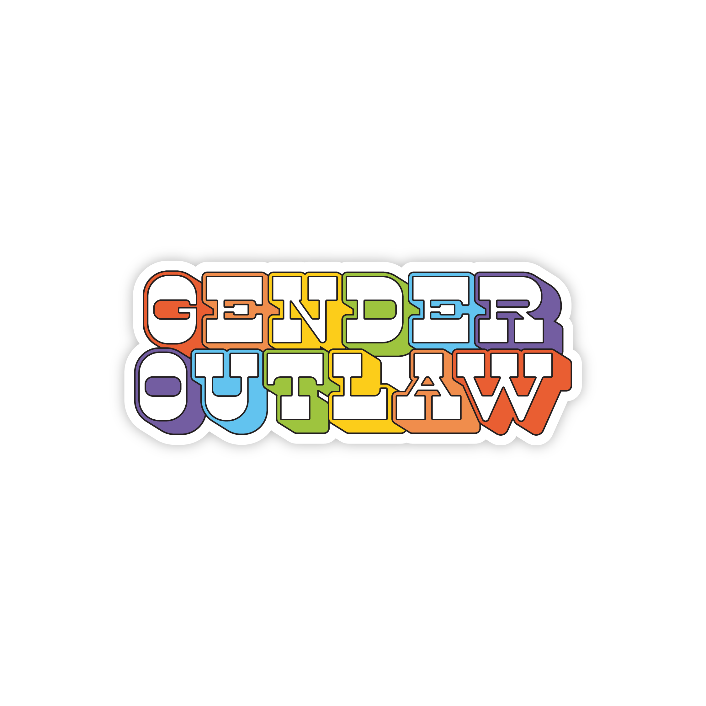 Gender Outlaw - Rainbow Sticker