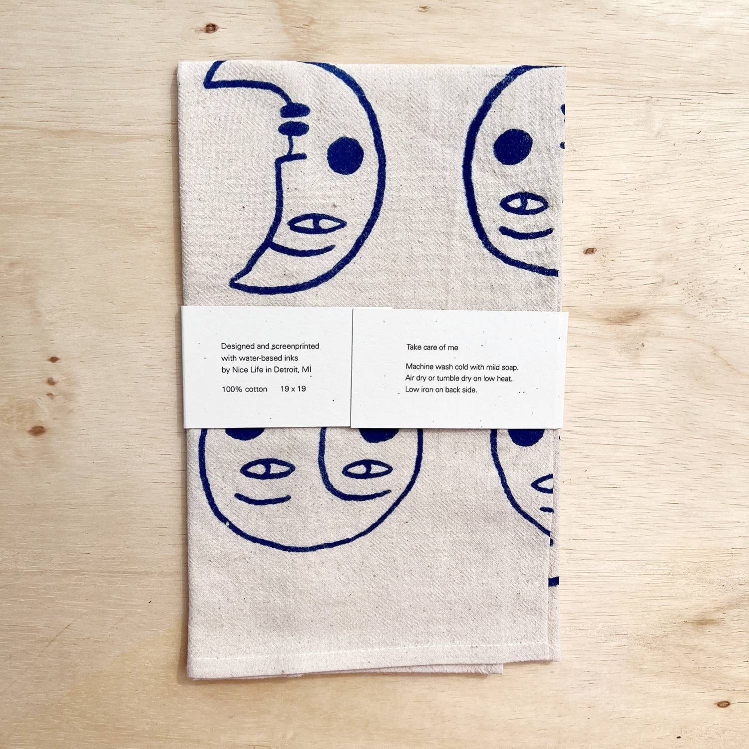 Moon tea towel