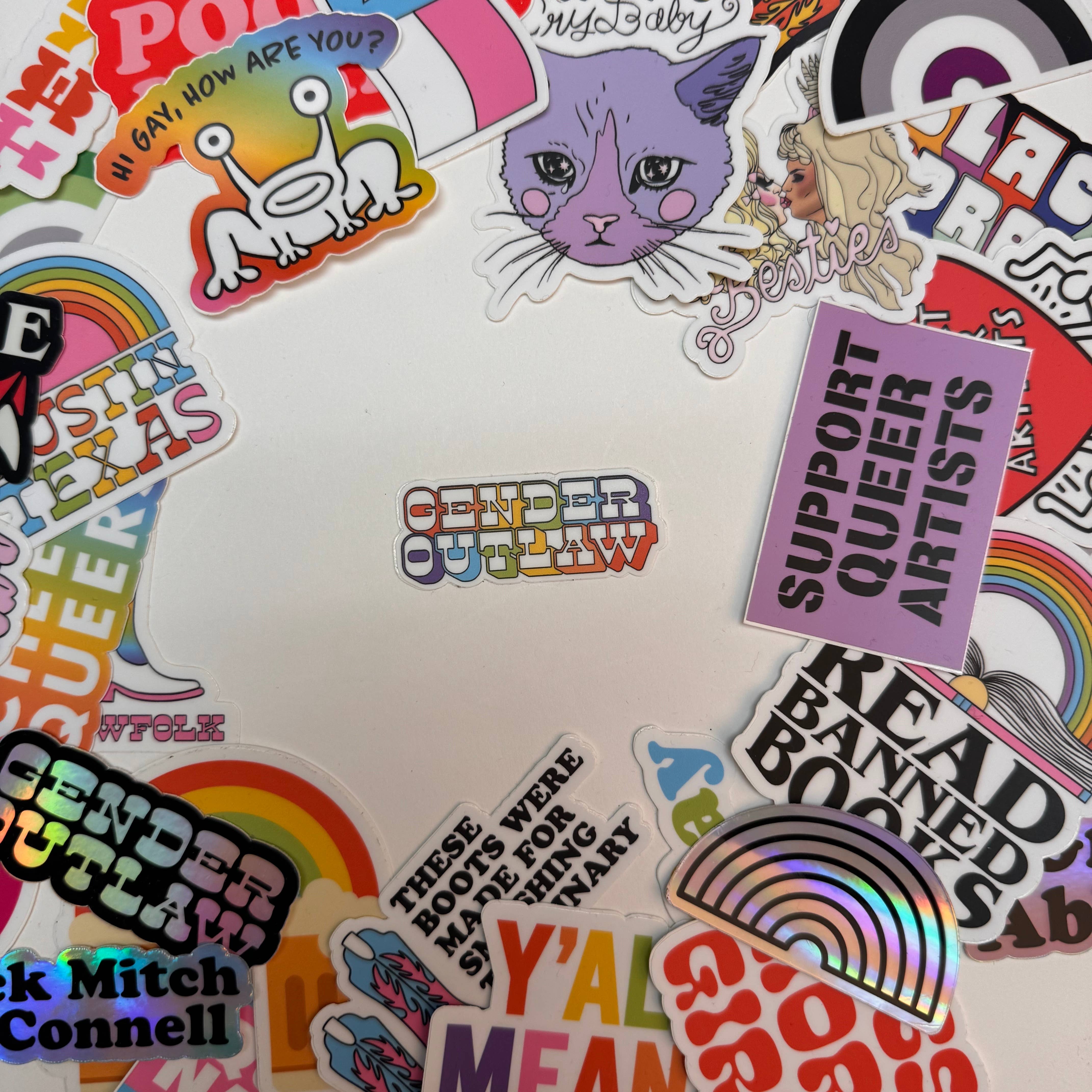 Gender Outlaw - Rainbow Sticker