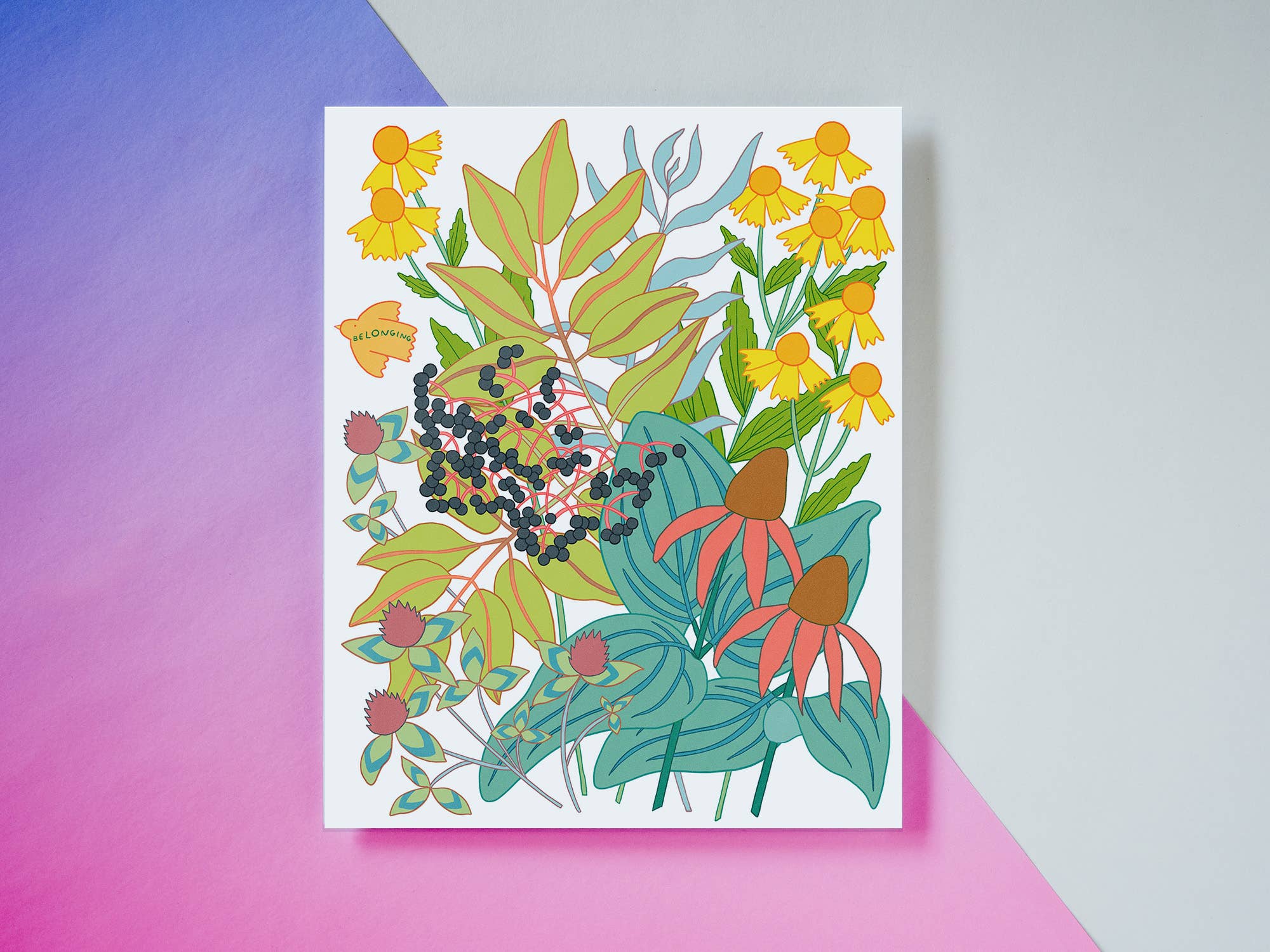 Belonging Prairie - Risograph Art Print