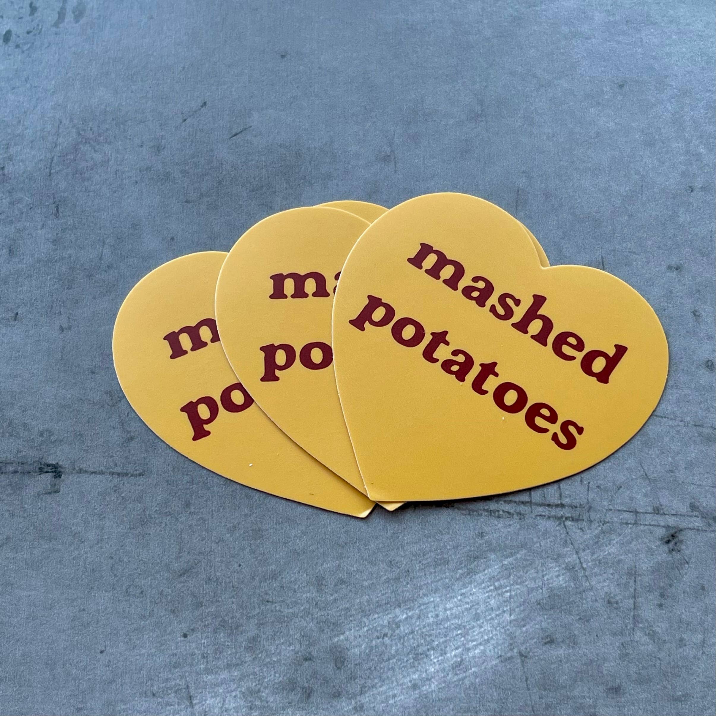 Mashed potatoes Heart Sticker restaurant Foodie gifts