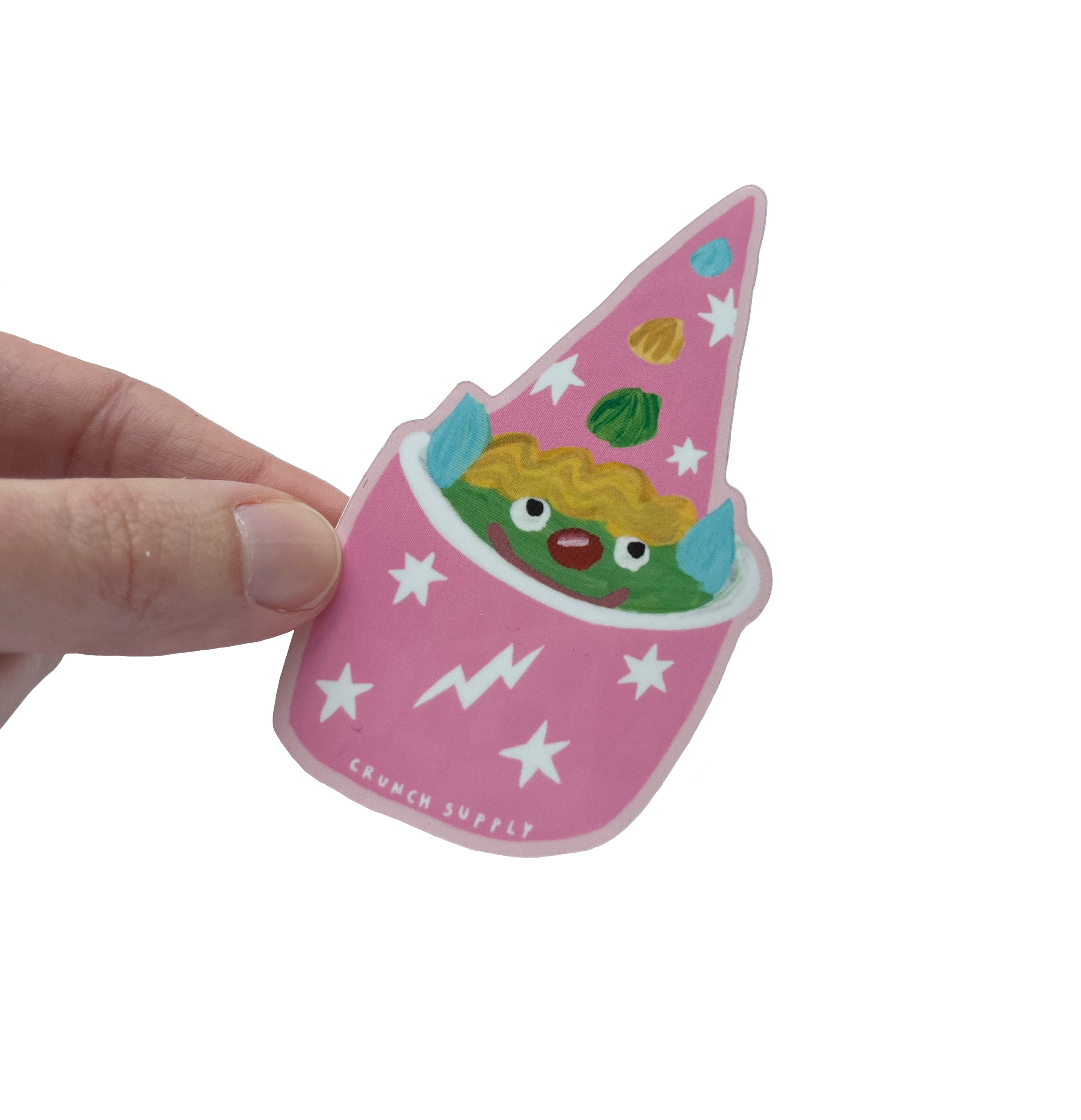Green Clown Cone Sticker