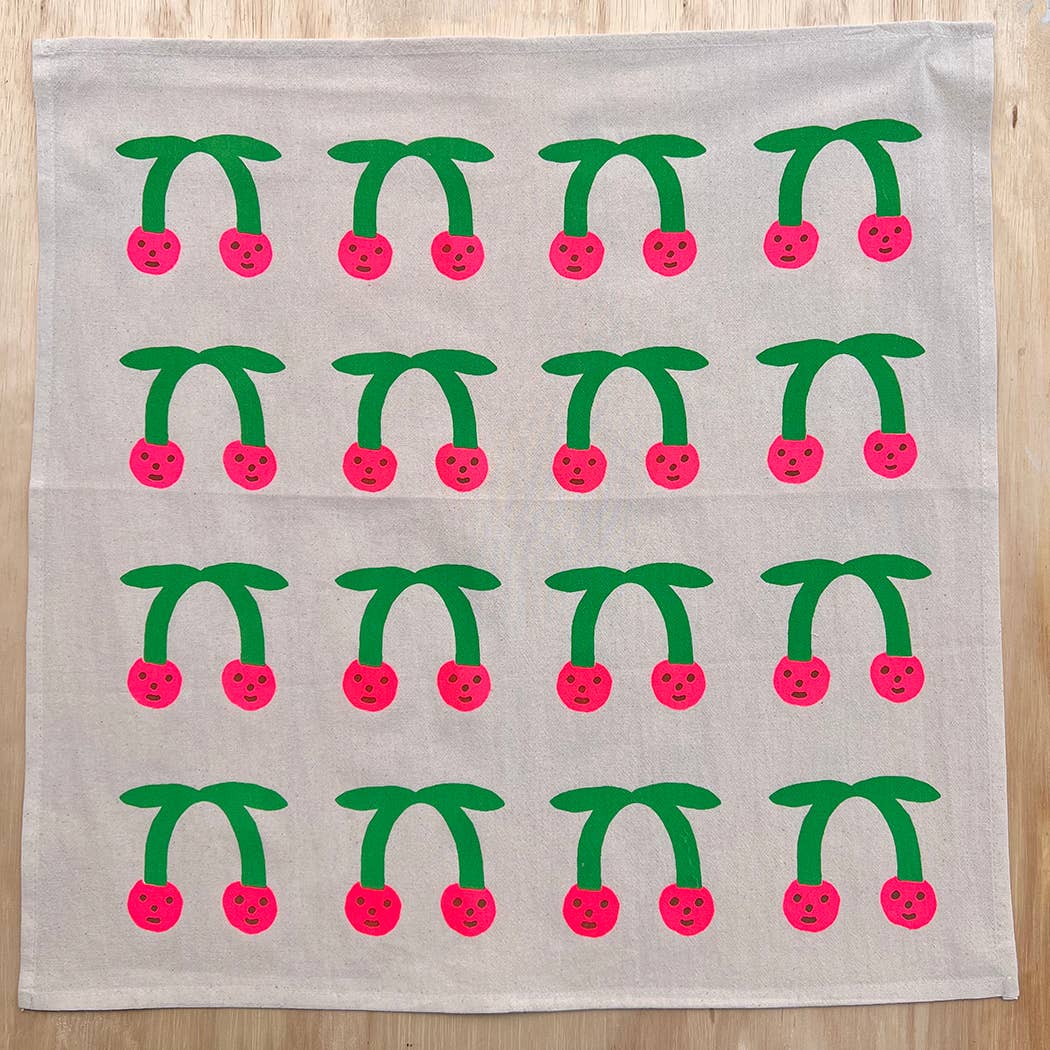 Cherry tea towel