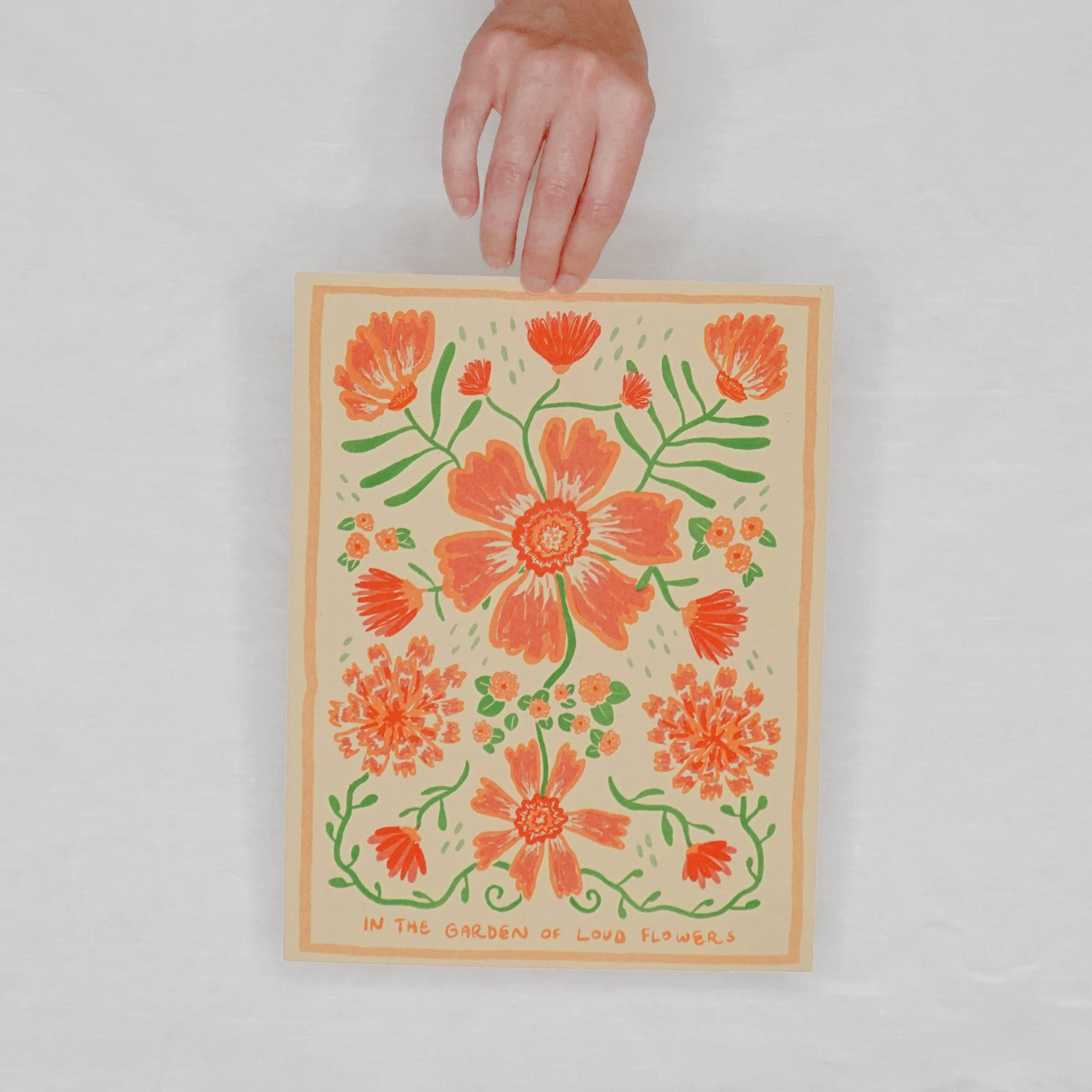 In The Garden Risograph Poster