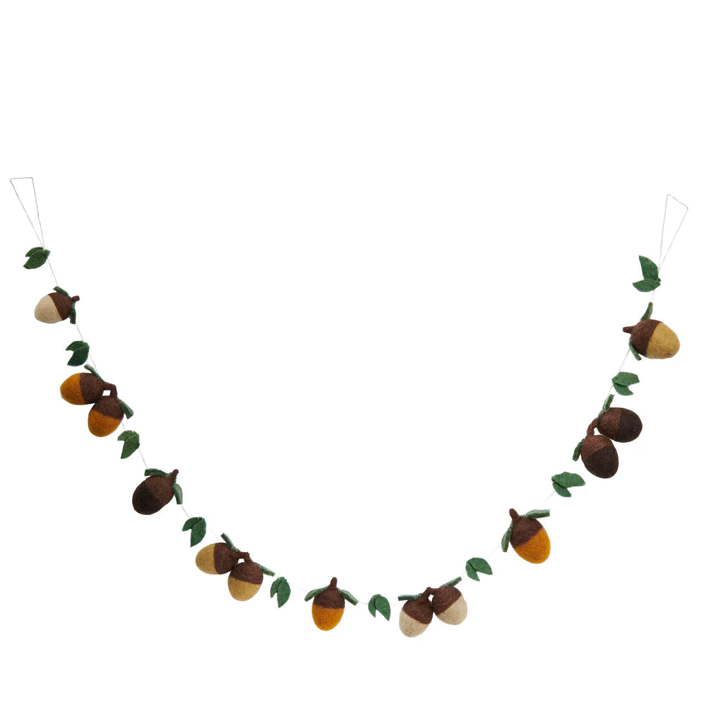 Felt Acorn Garland
