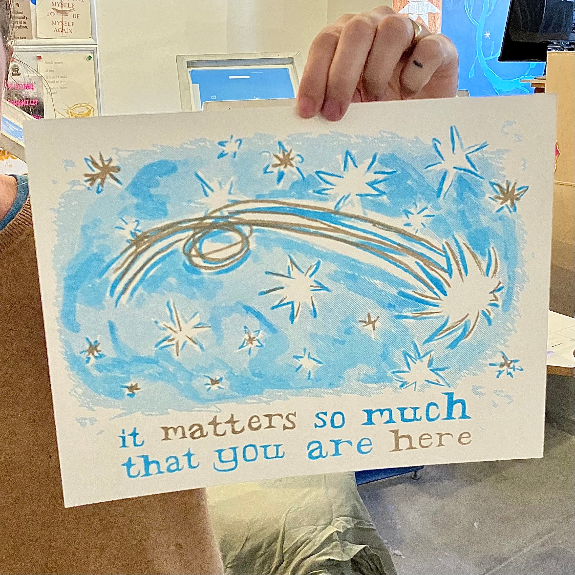 It Matters so Much that You are Here Risograph Poster