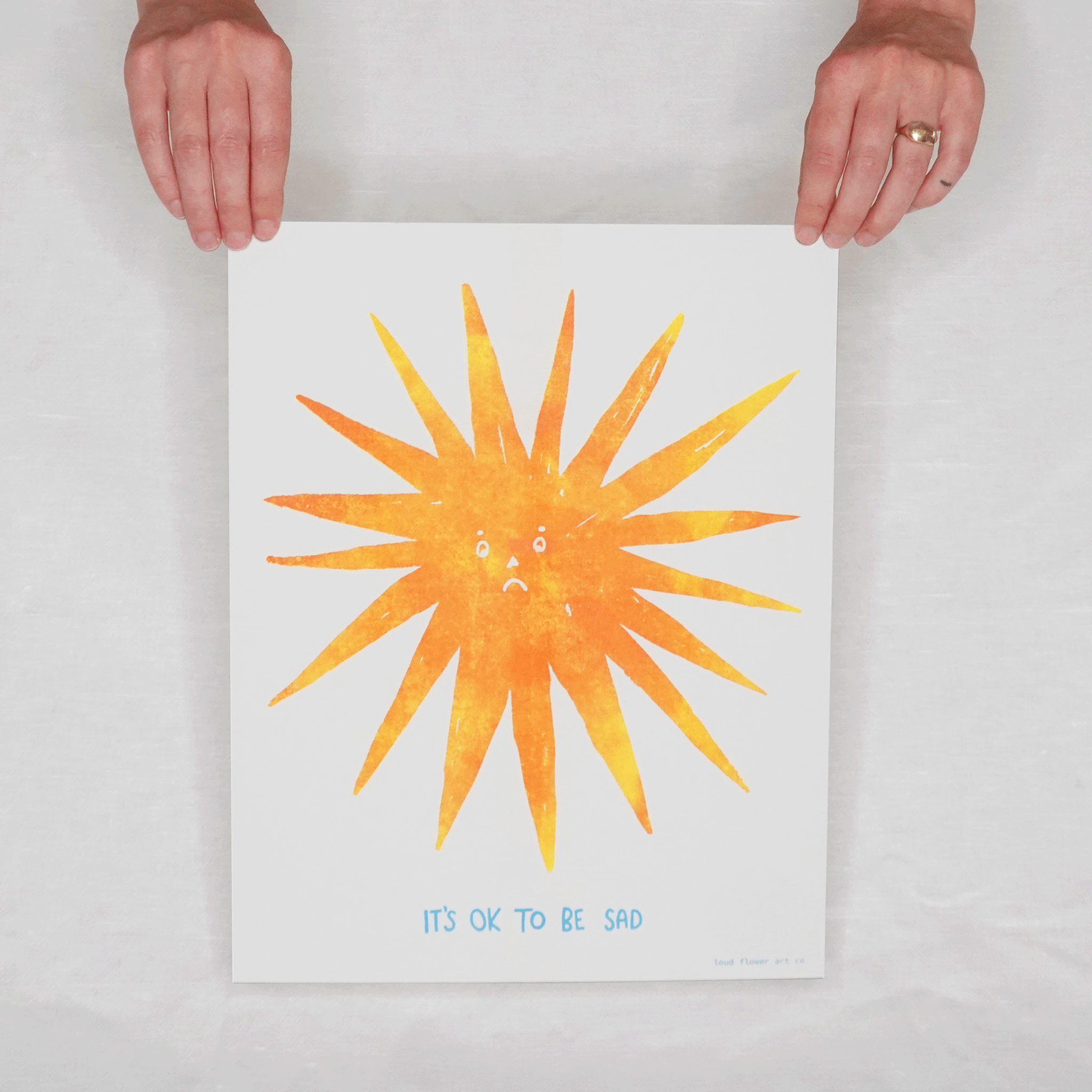 It’s Ok to be Sad Risograph Poster