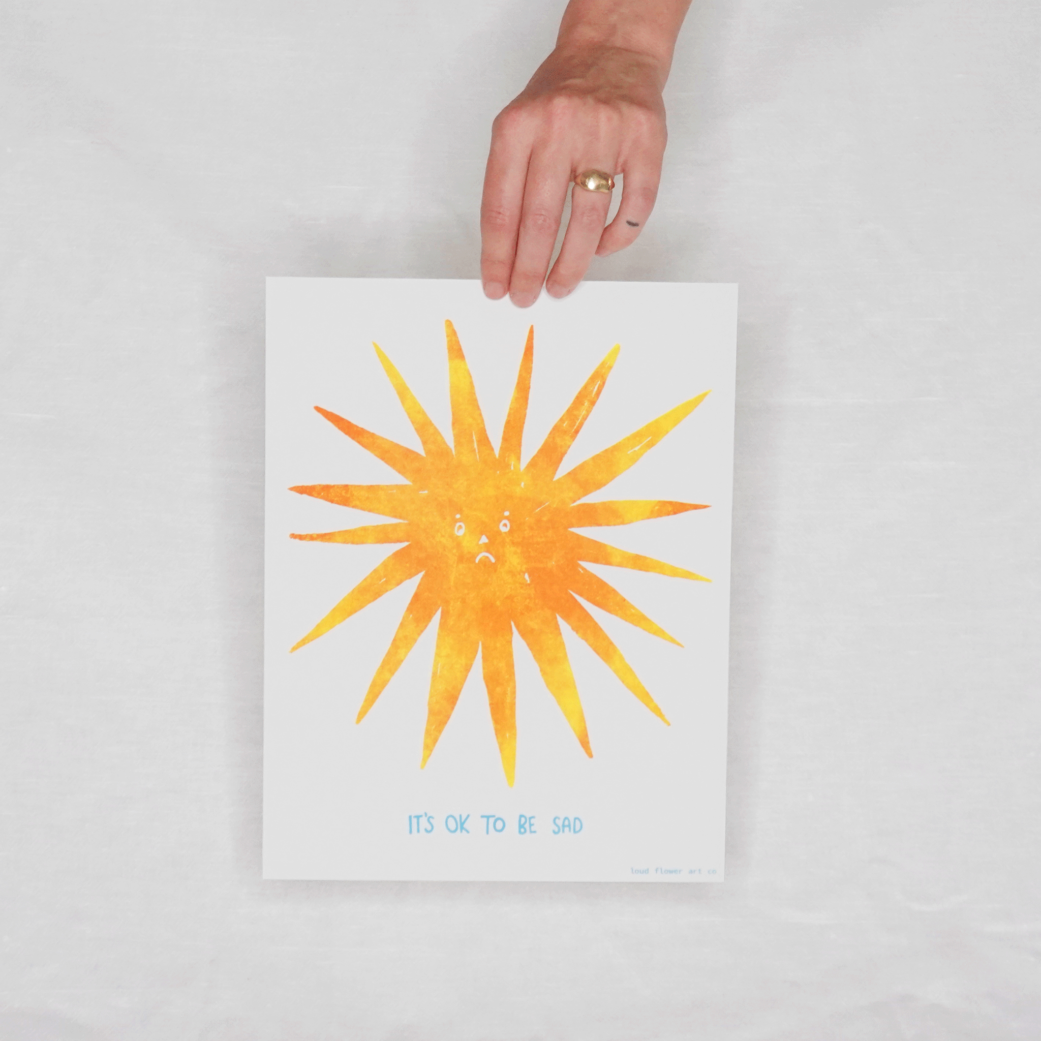 It’s Ok to be Sad Risograph Poster