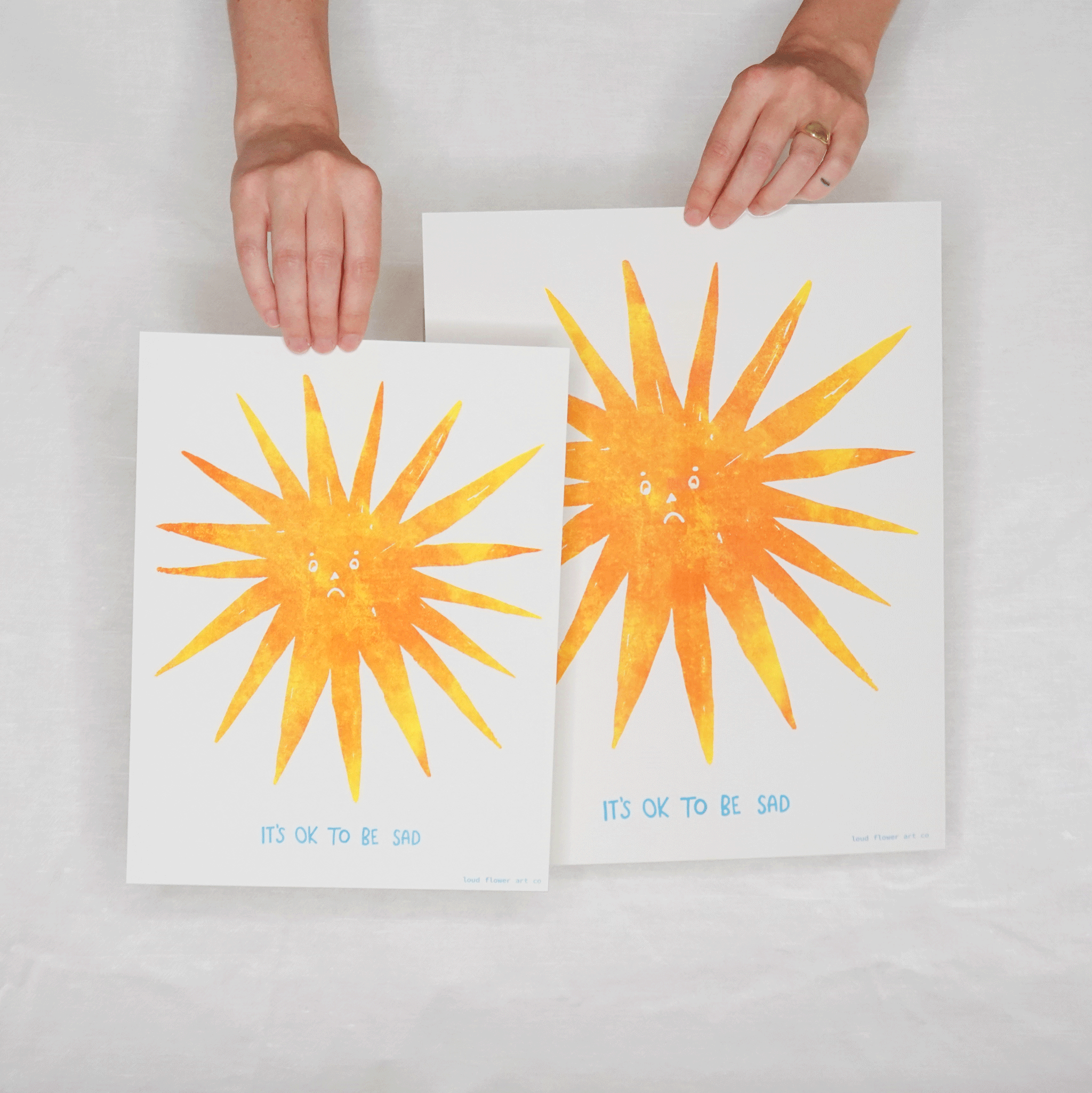 It’s Ok to be Sad Risograph Poster