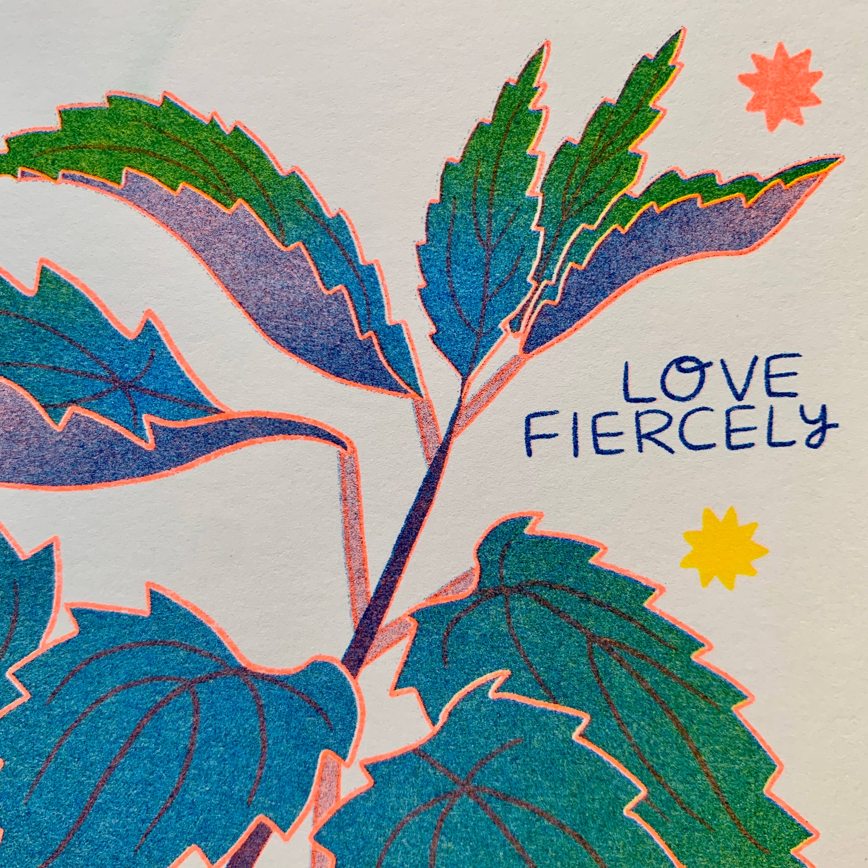 We Can Know Like Nettles - Risograph Art Print