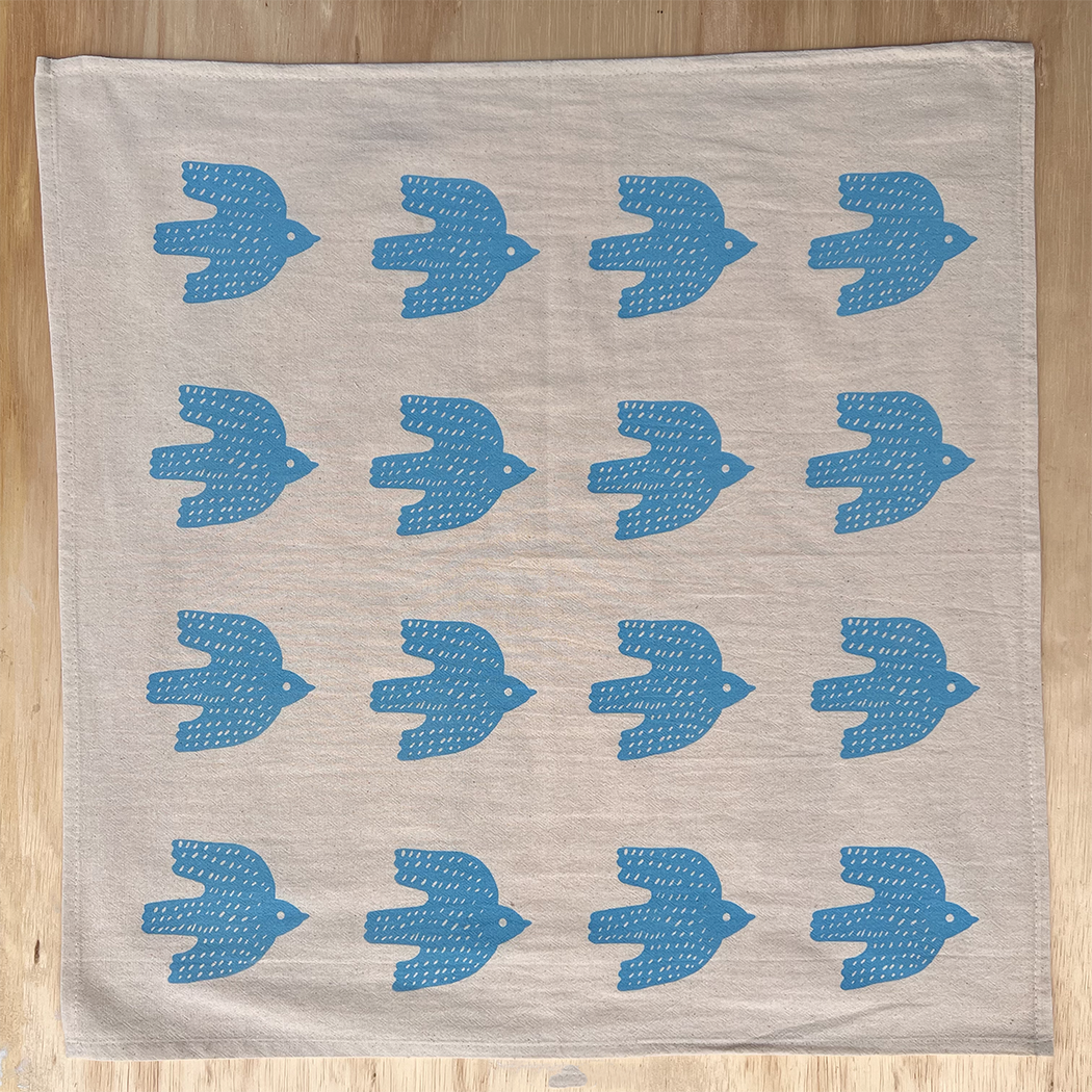 Bird tea towel