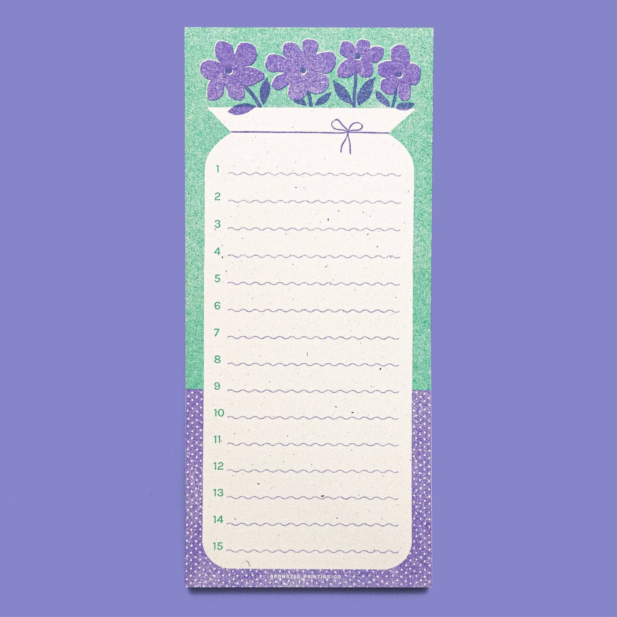 Vase of Flowers - Risograph Notepad