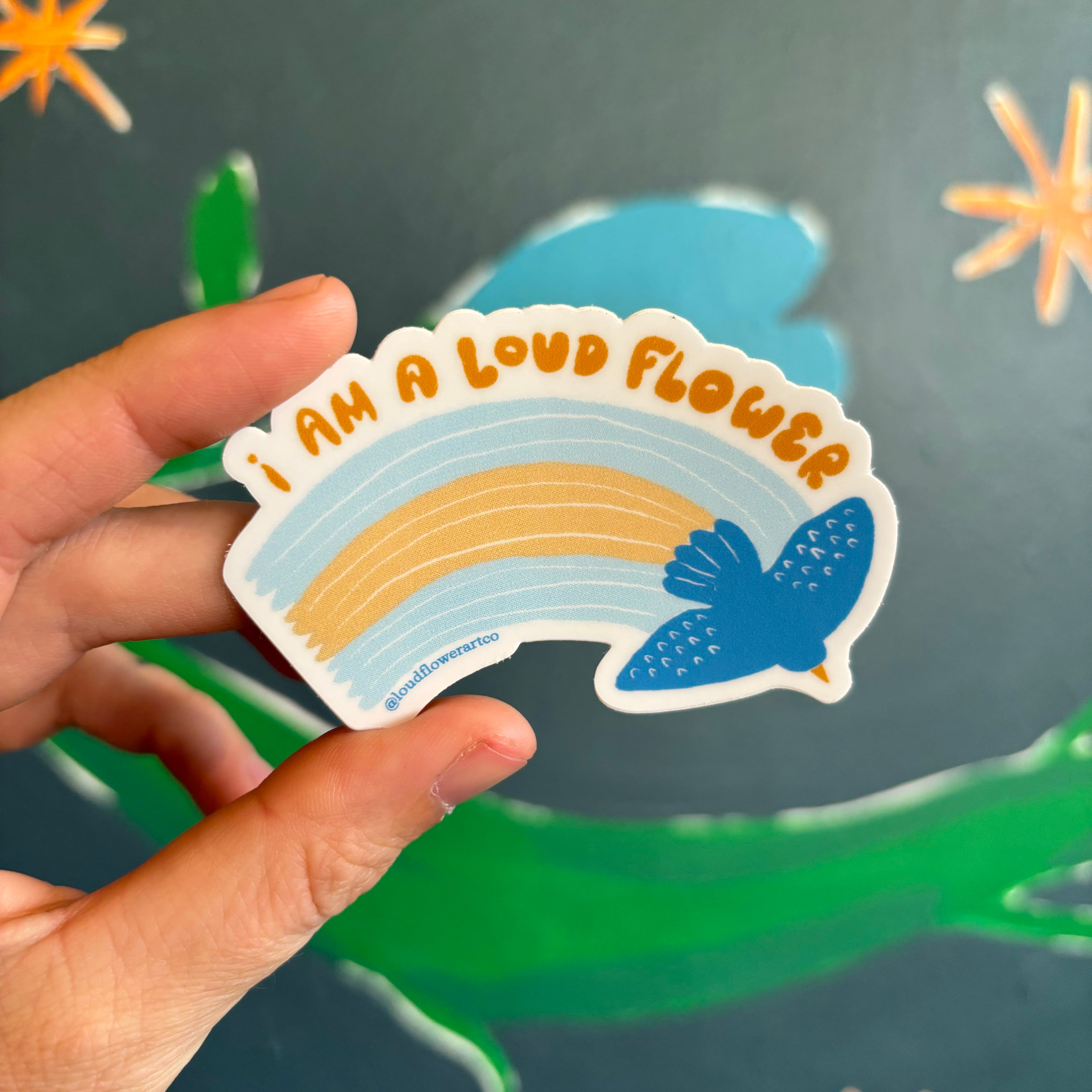 Bird Rainbow Sticker