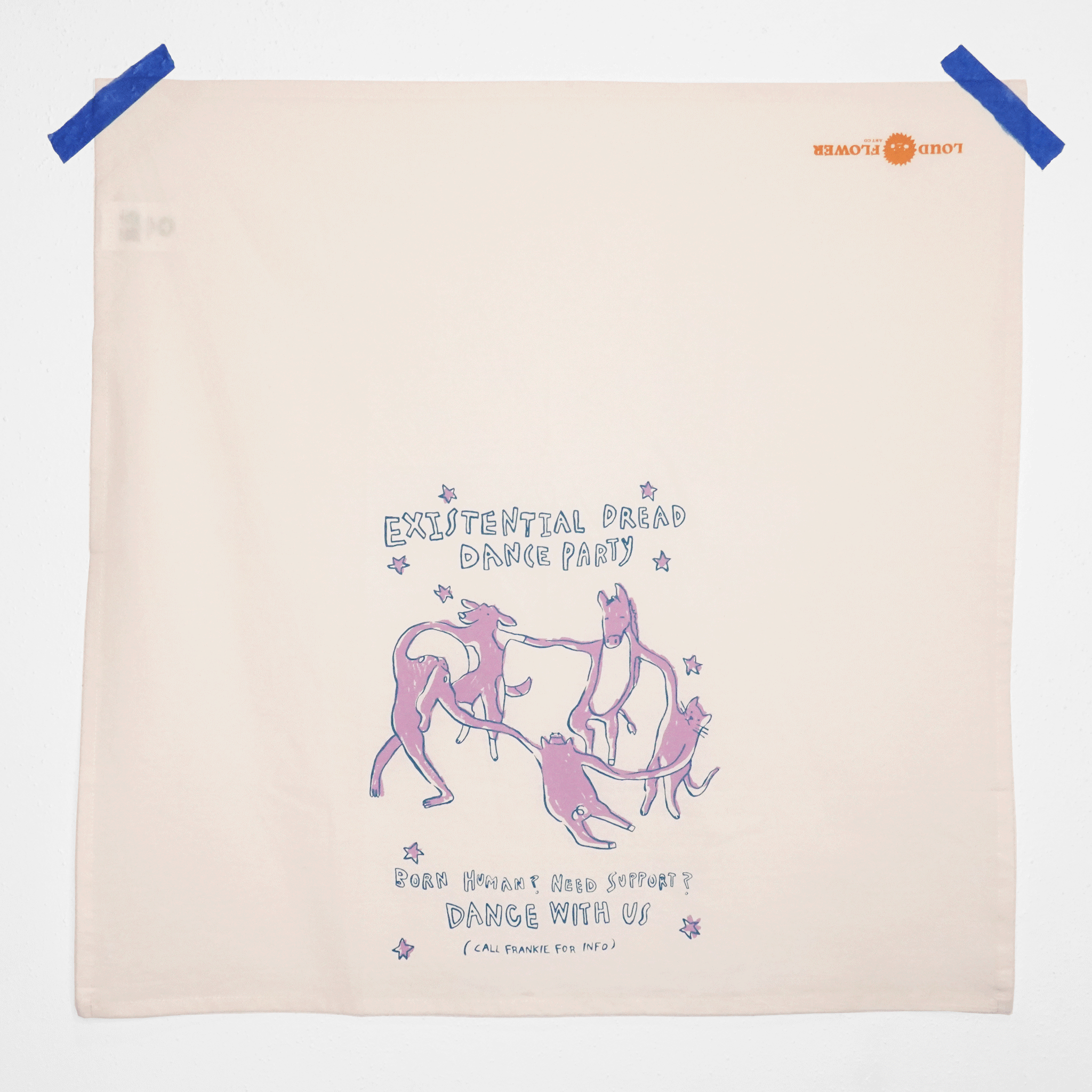 Existential Dread Dance Party Kitchen Tea Towel