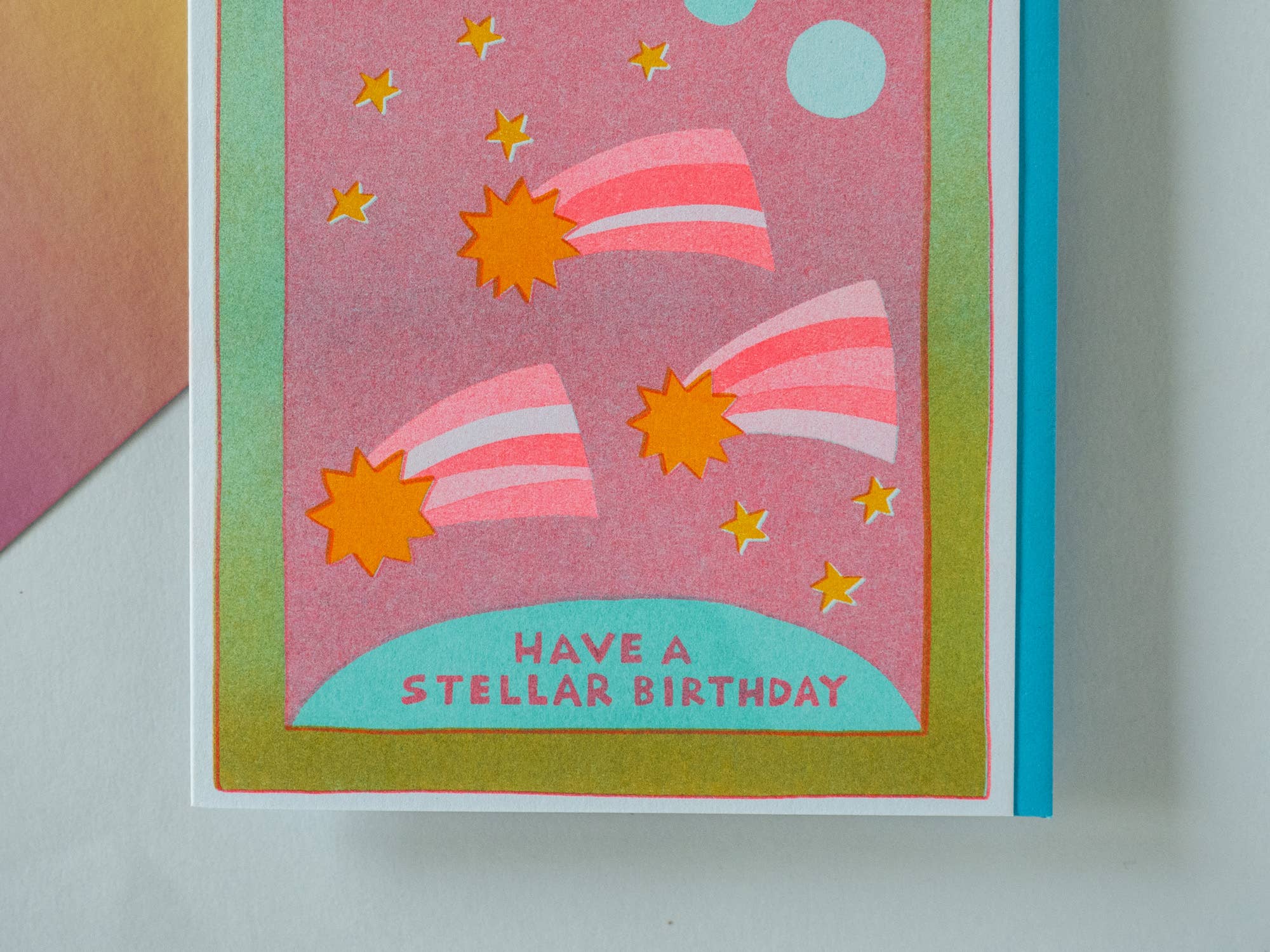 Have a Stellar Birthday - Risograph Greeting Card