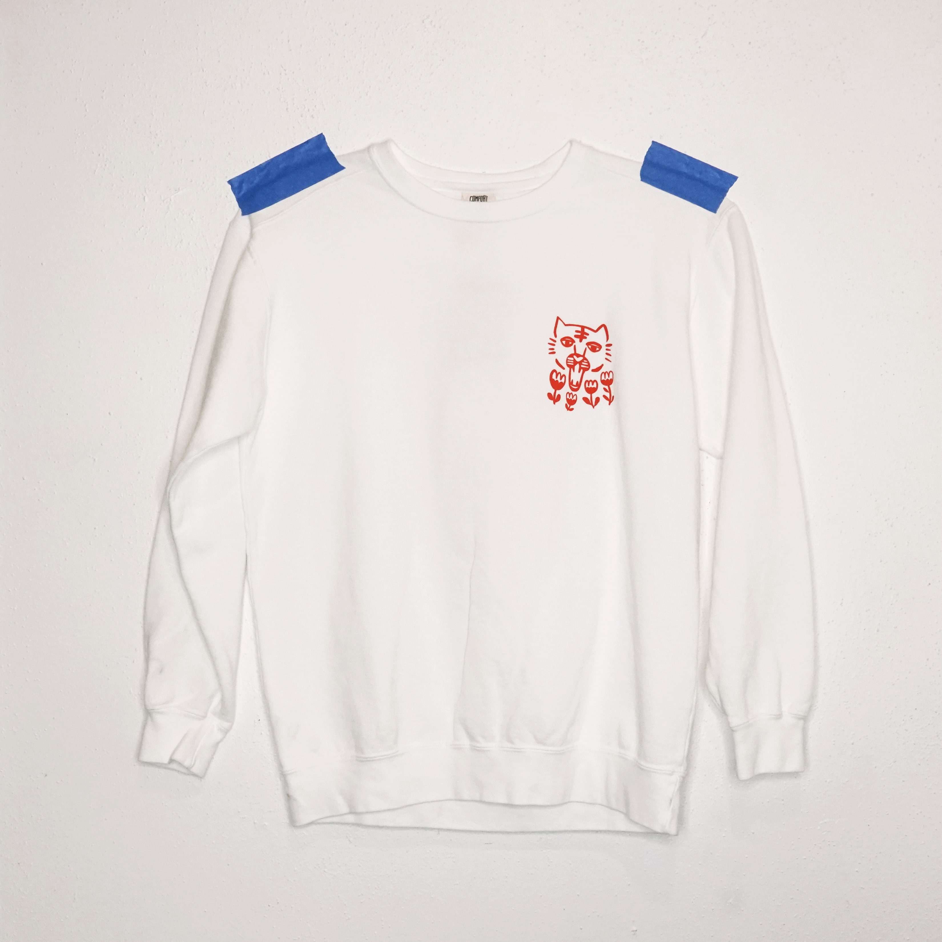 Leopard Sweatshirt - White