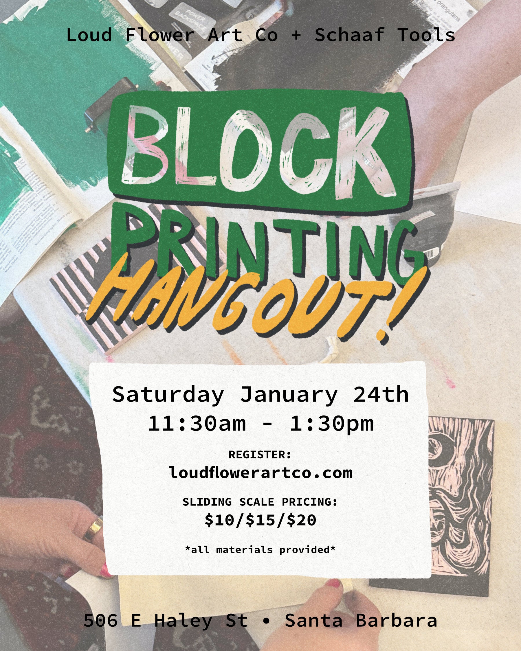 Block Printing Hang Out - 01/24/2026