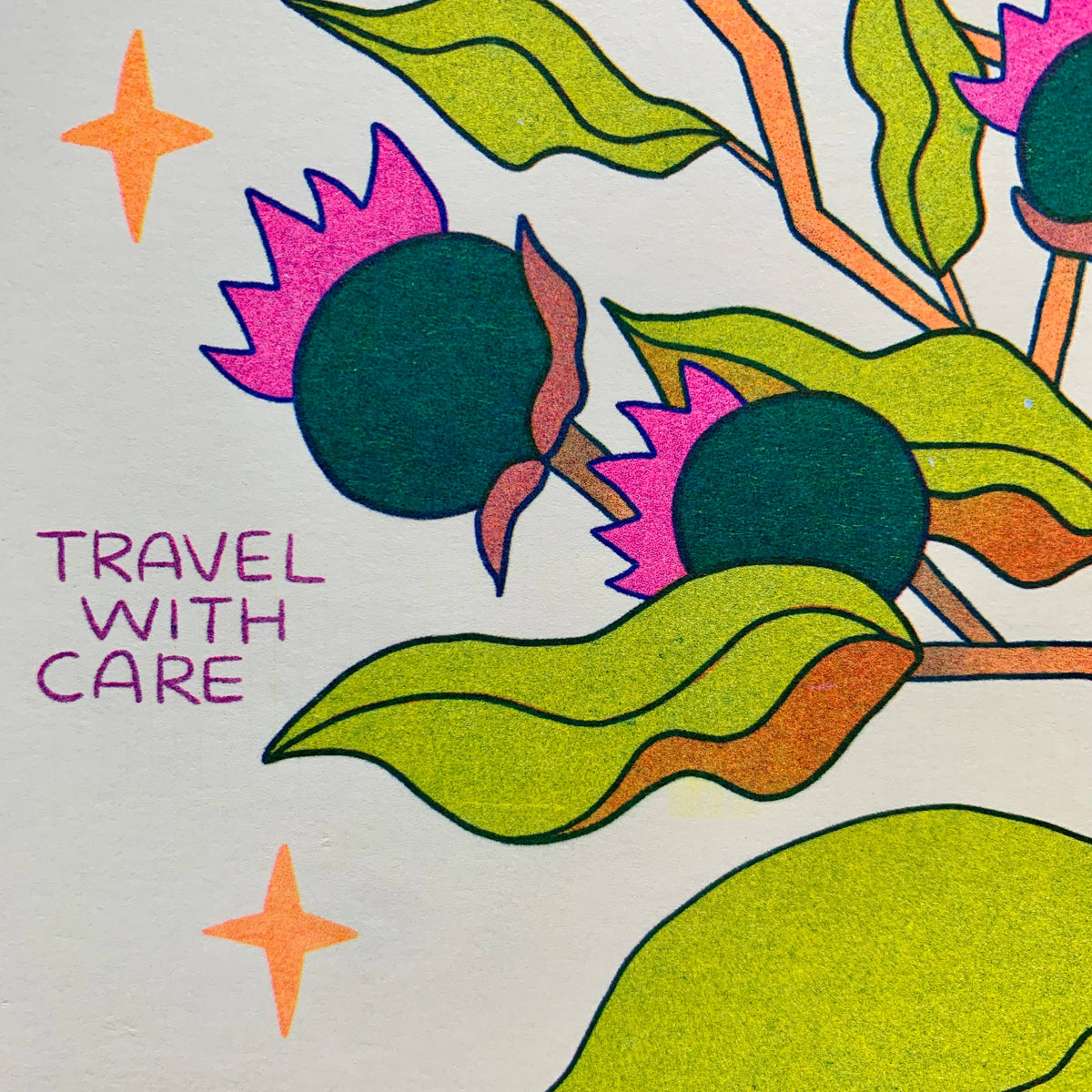 We Can Go Deep Like Burdock - Risograph Art Print