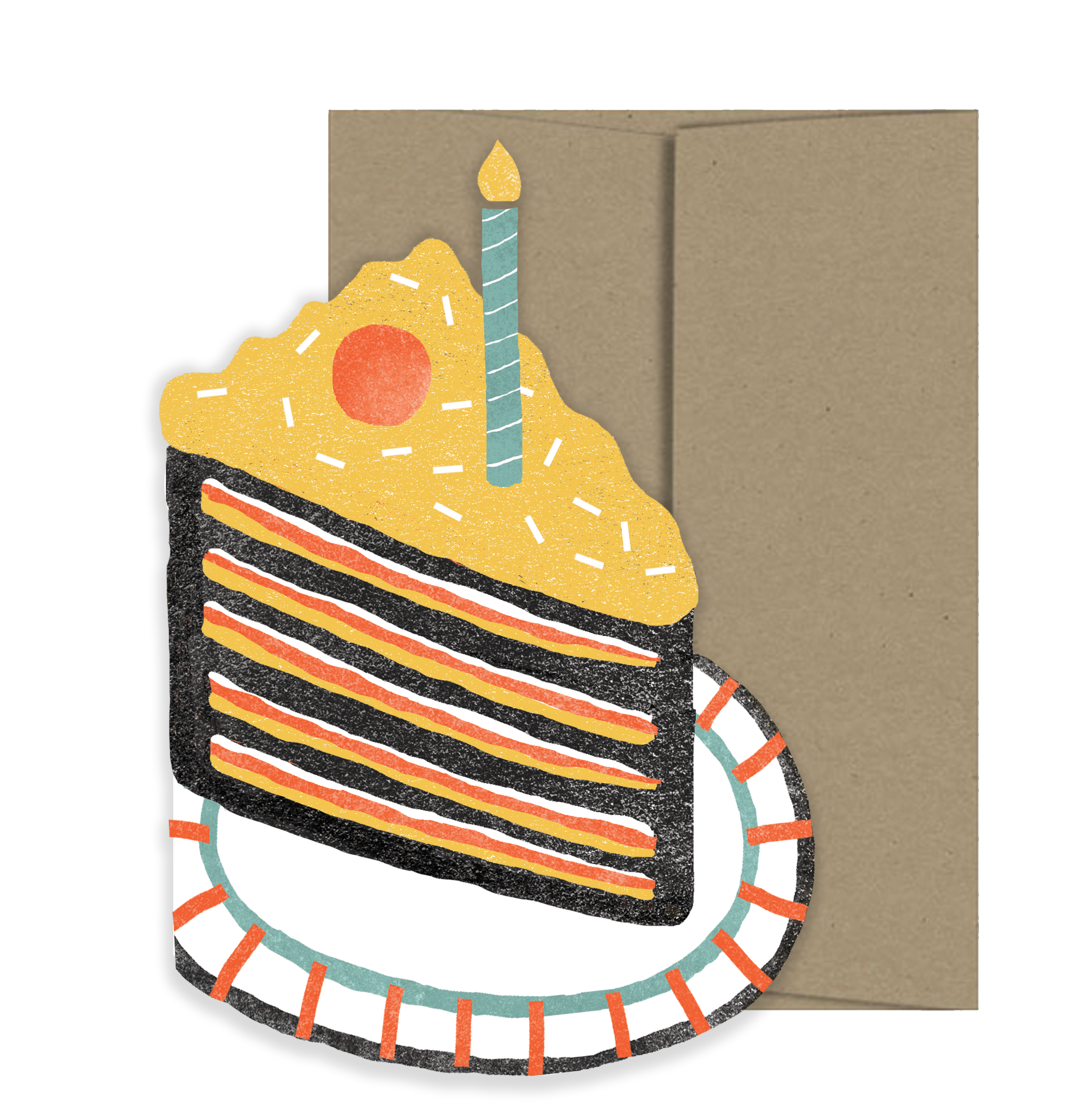 Piece of Cake - Die Cut Birthday Card