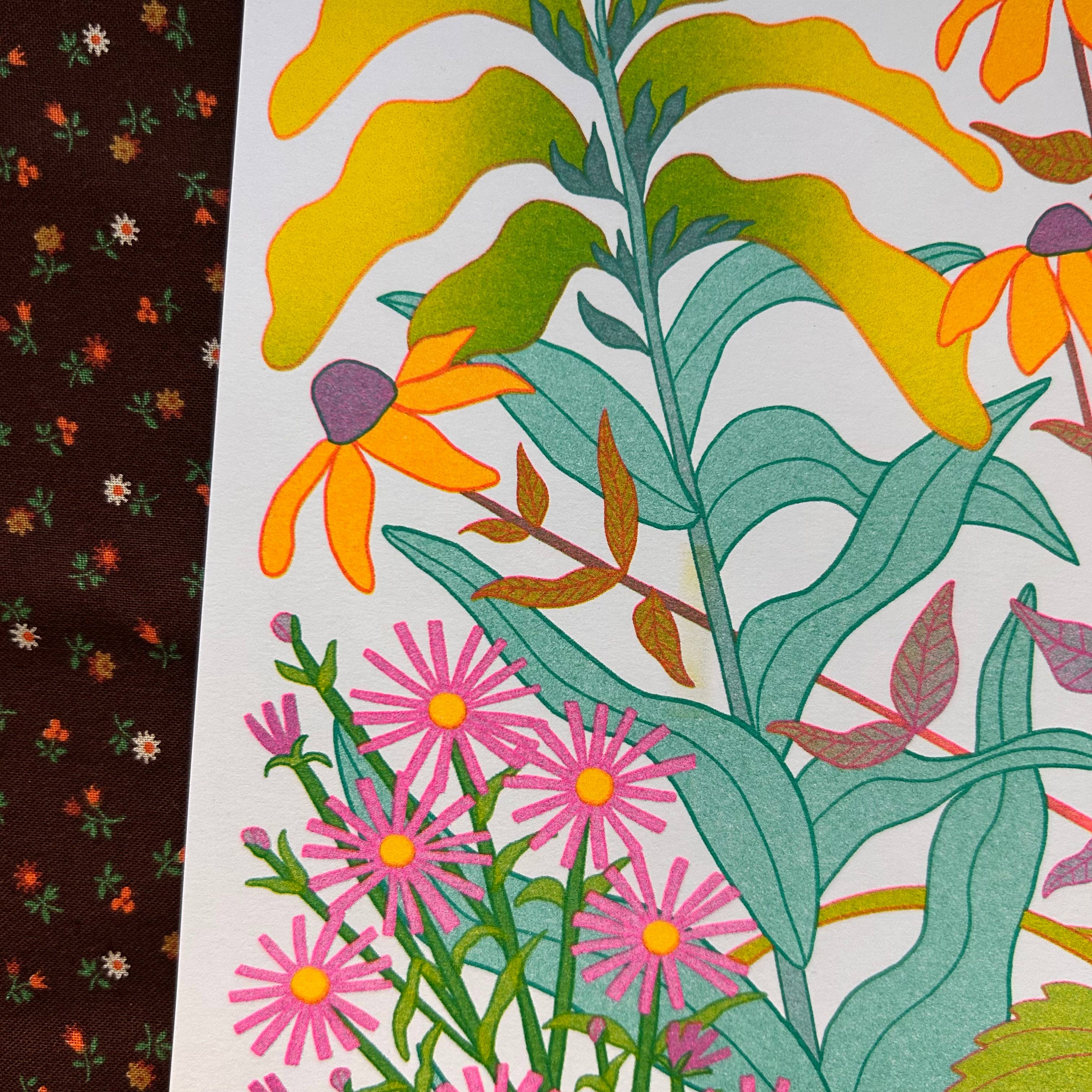 Steadfastness Prairie - Risograph Art Print