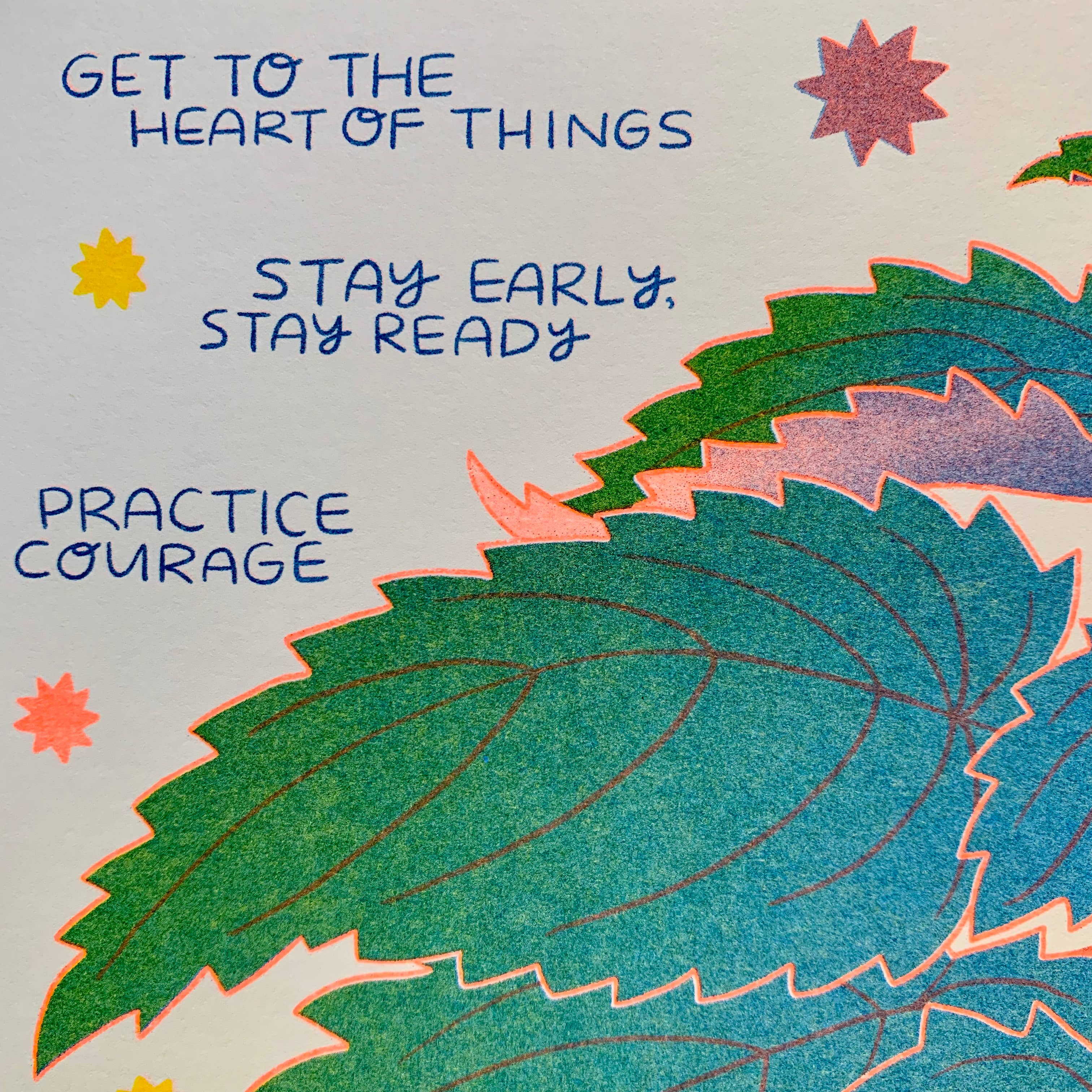 We Can Know Like Nettles - Risograph Art  Print