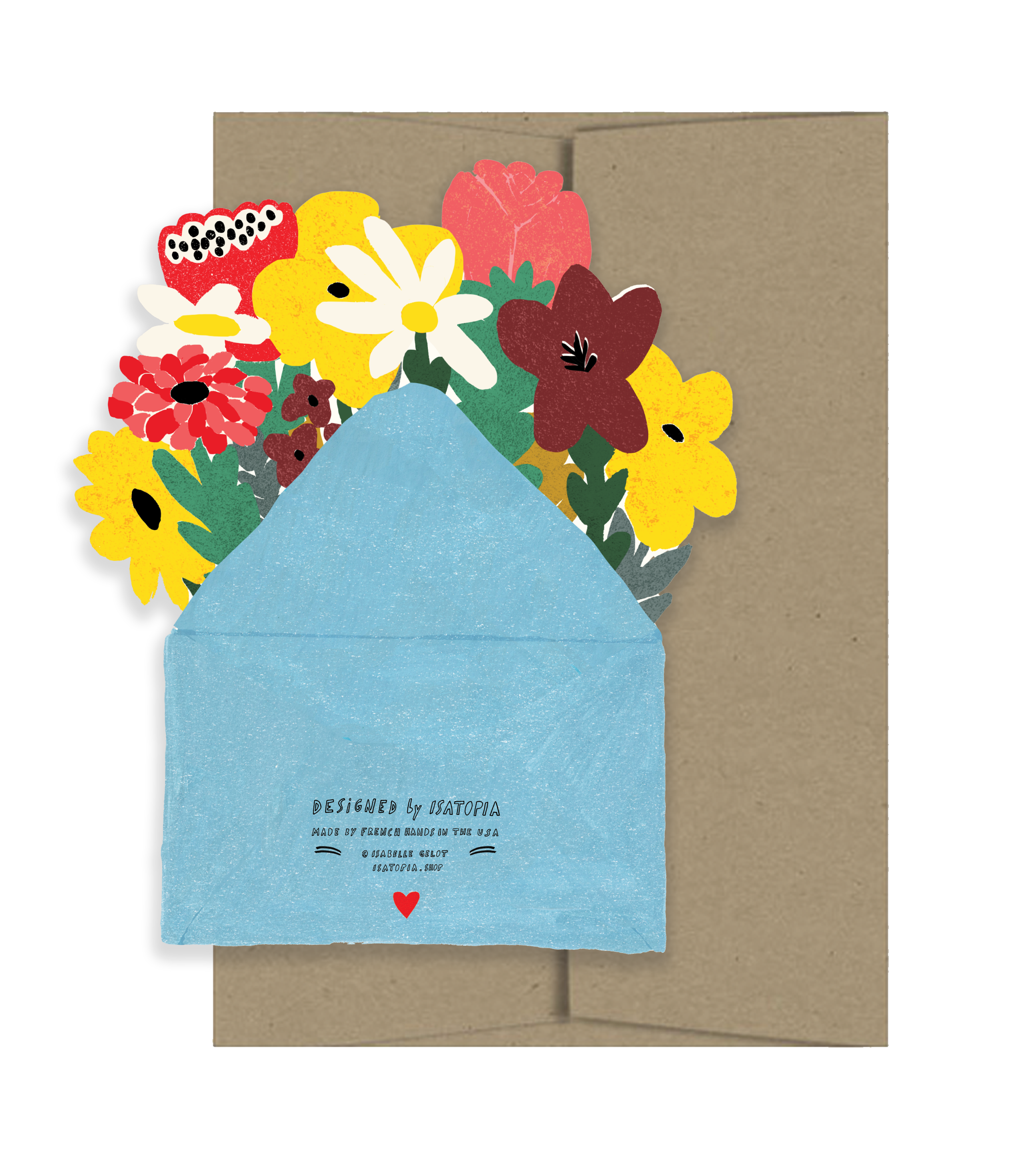 Thank You with Flowers - Die Cut Card
