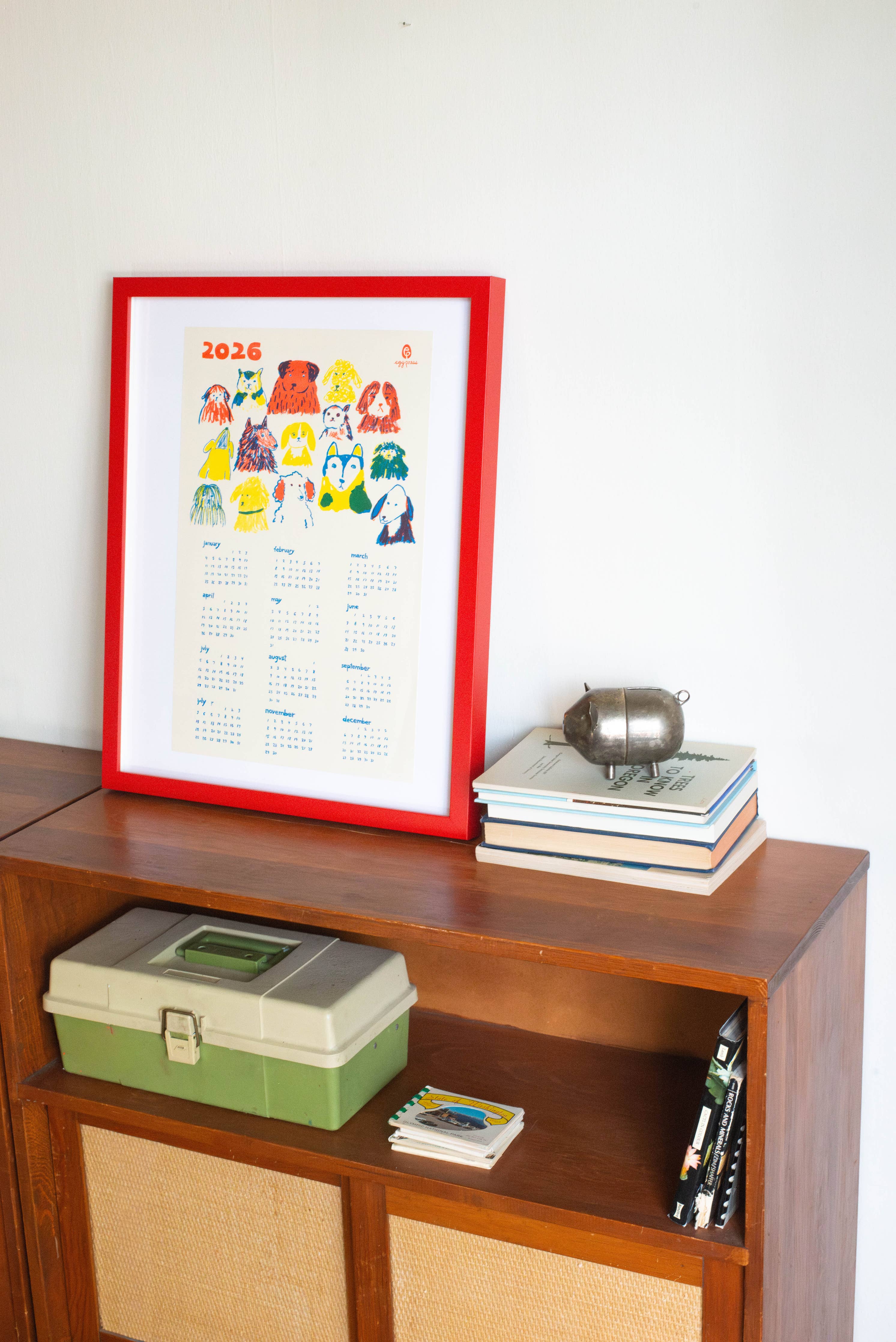 Dogs 2026 Calendar Illustrated Risograph Print