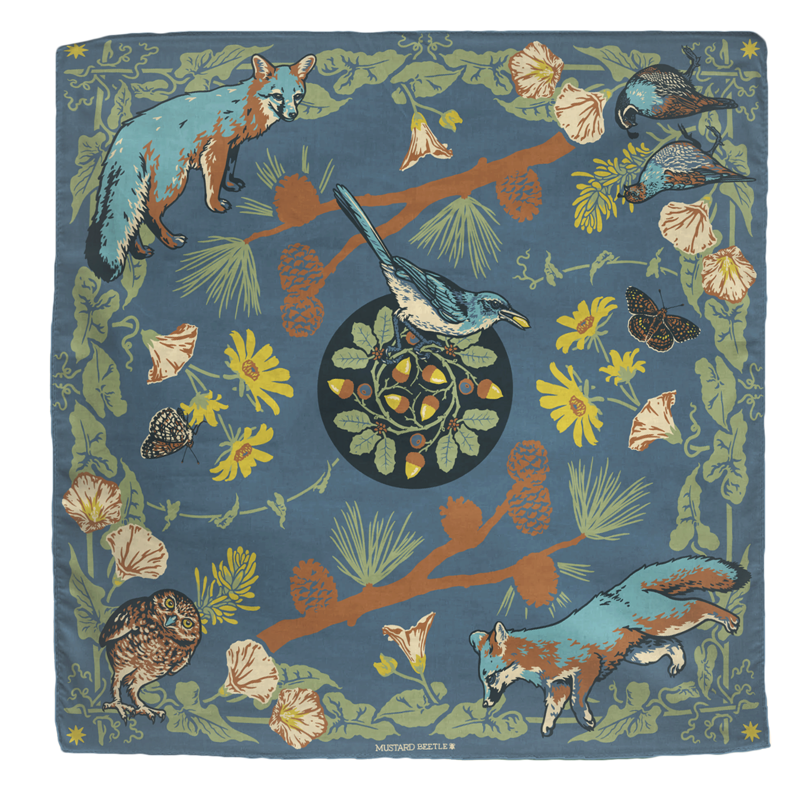 XL Organic Fair Trade Bandana: Channel Islands