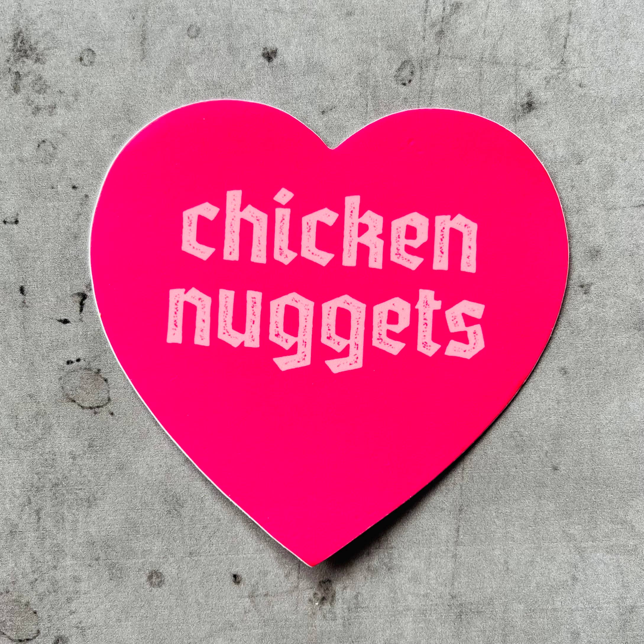 Chicken Nuggets Heart Sticker // food restaurant gifts