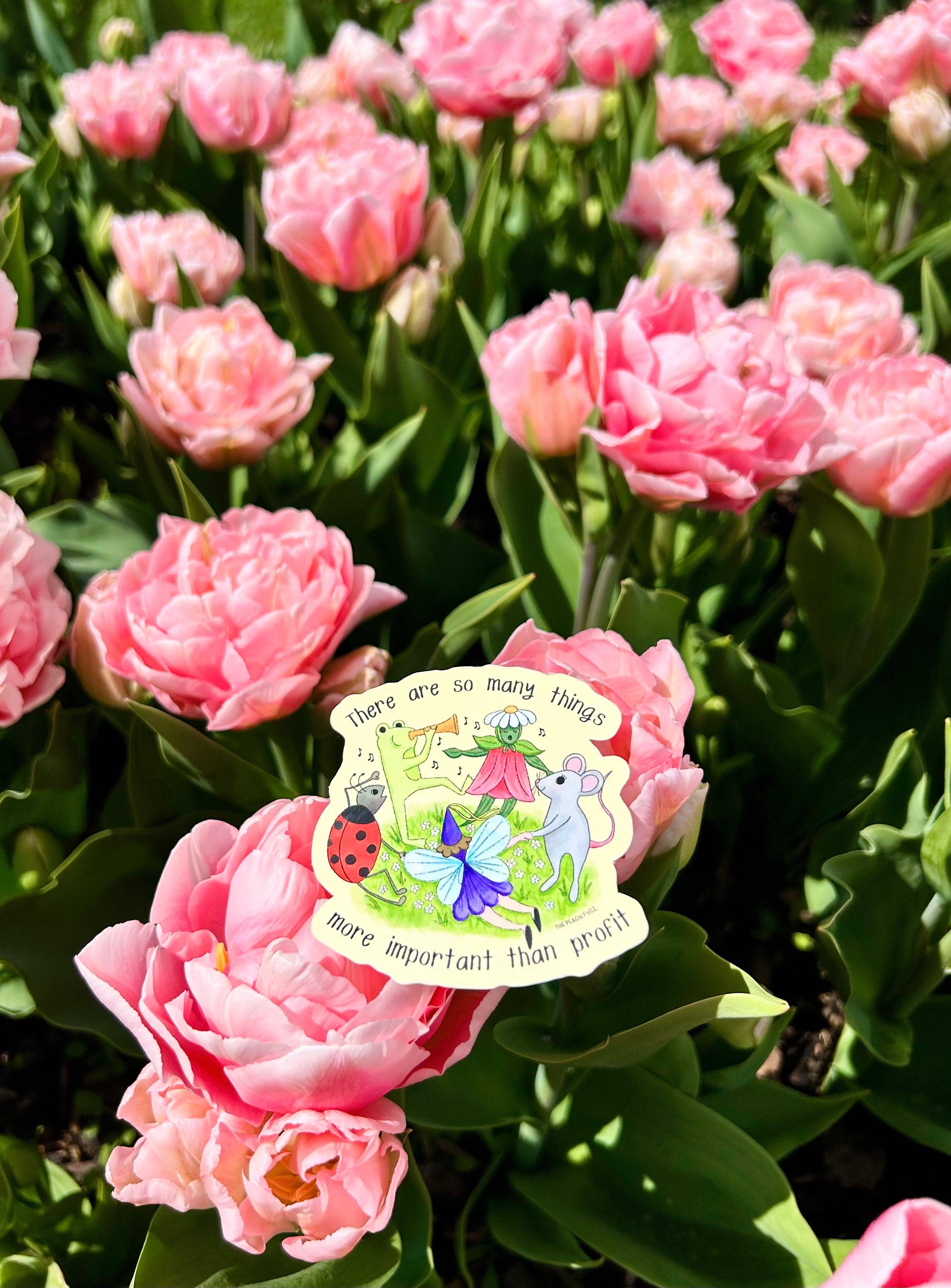 More Important Than Profits Sticker