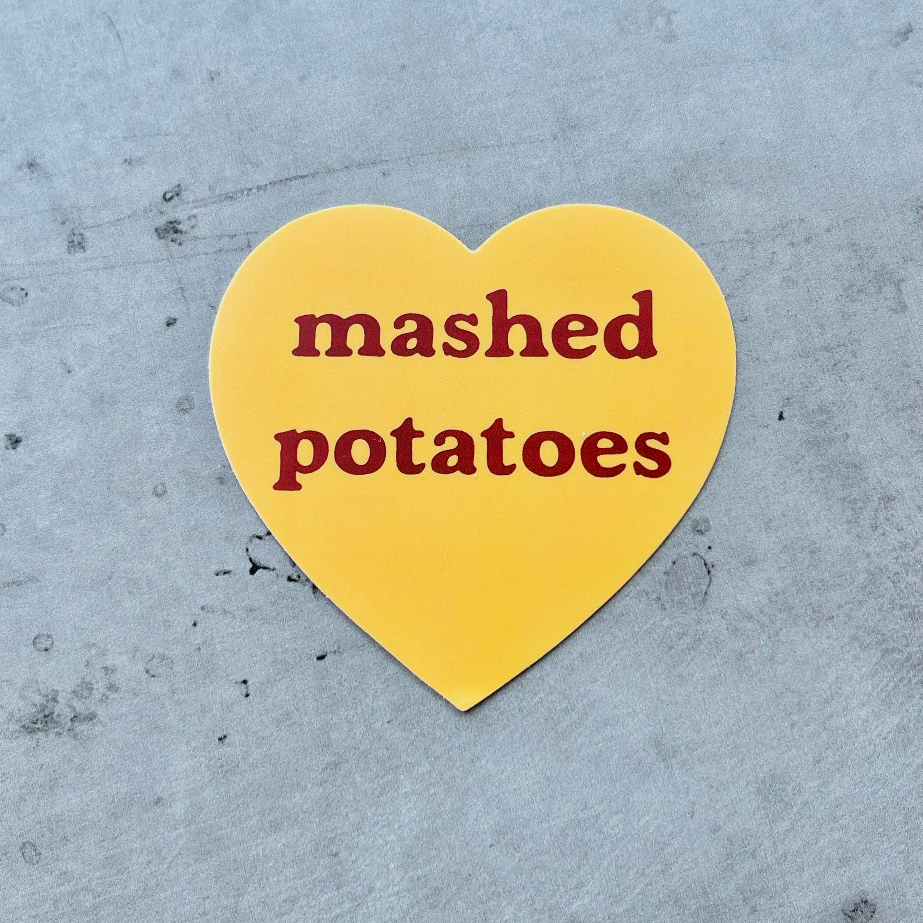 Mashed potatoes Heart Sticker restaurant Foodie gifts