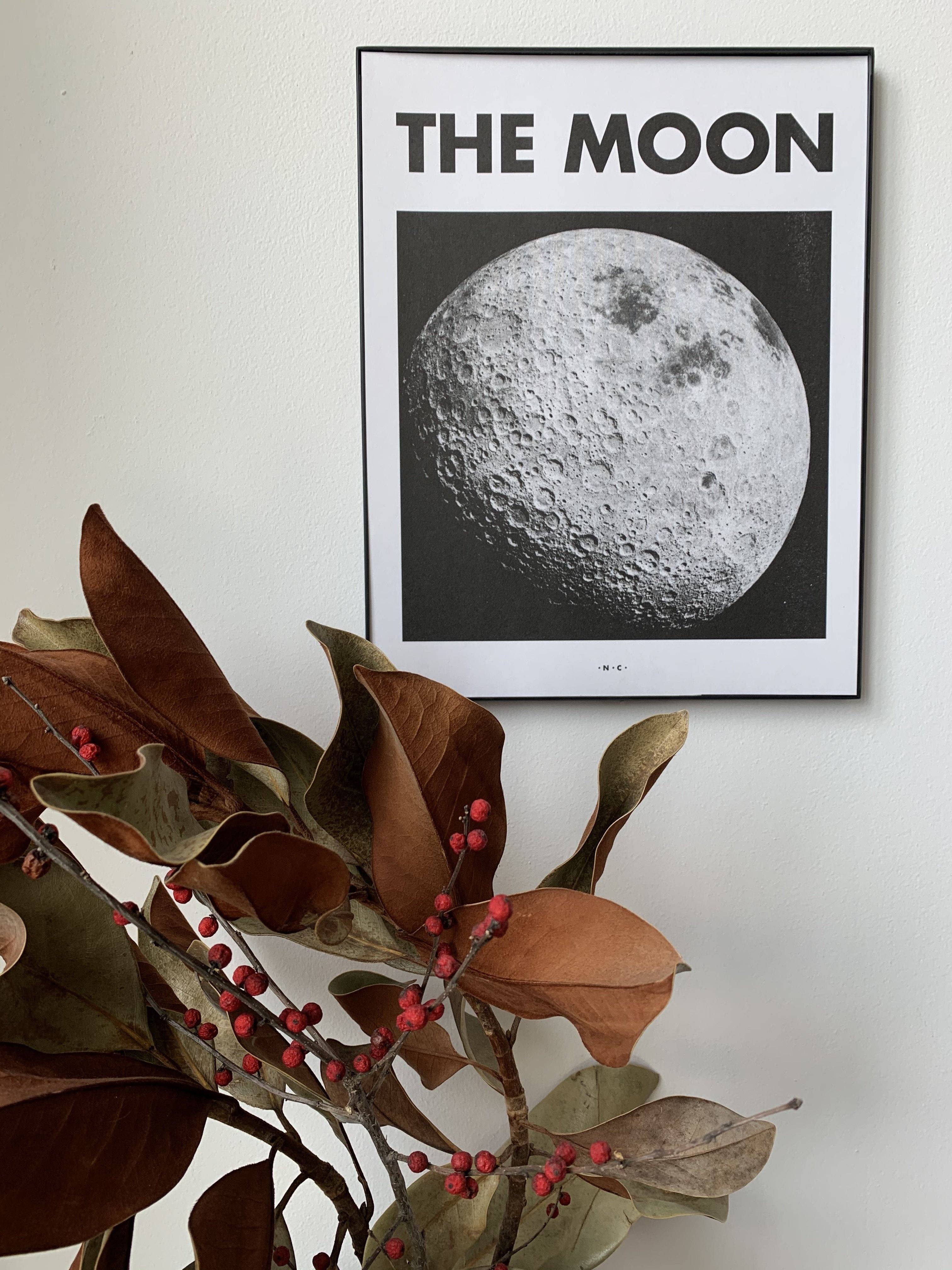 The Moon - Planet Risograph Print