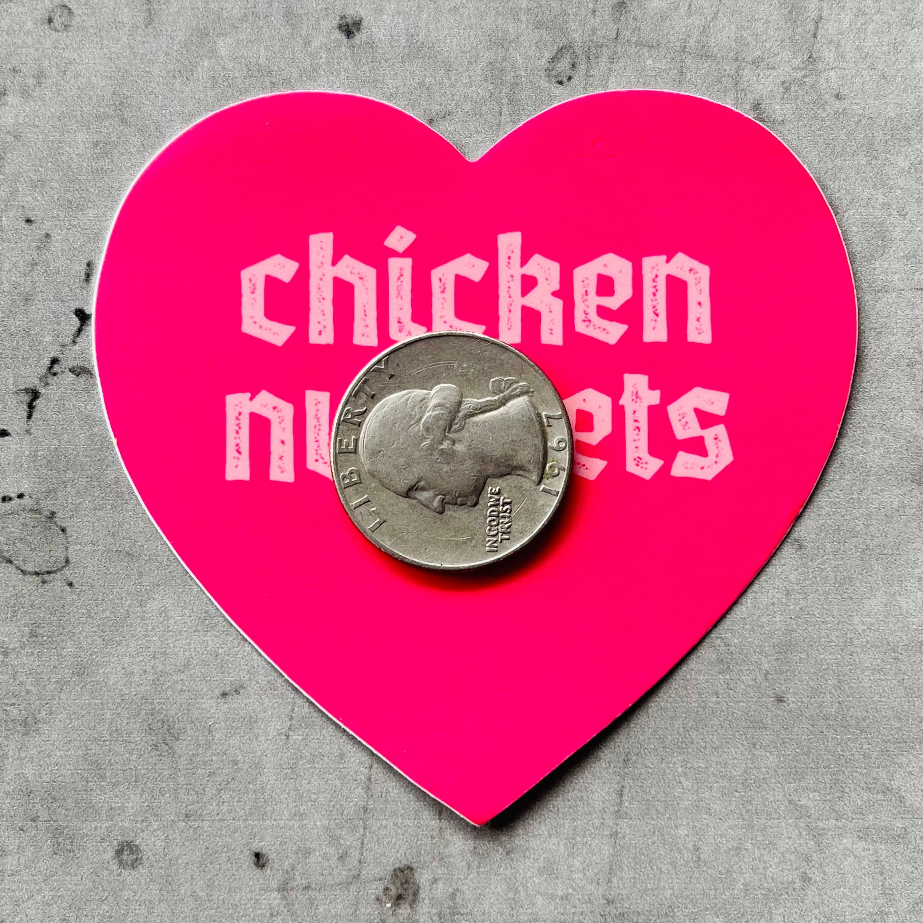 Chicken Nuggets Heart Sticker // food restaurant gifts