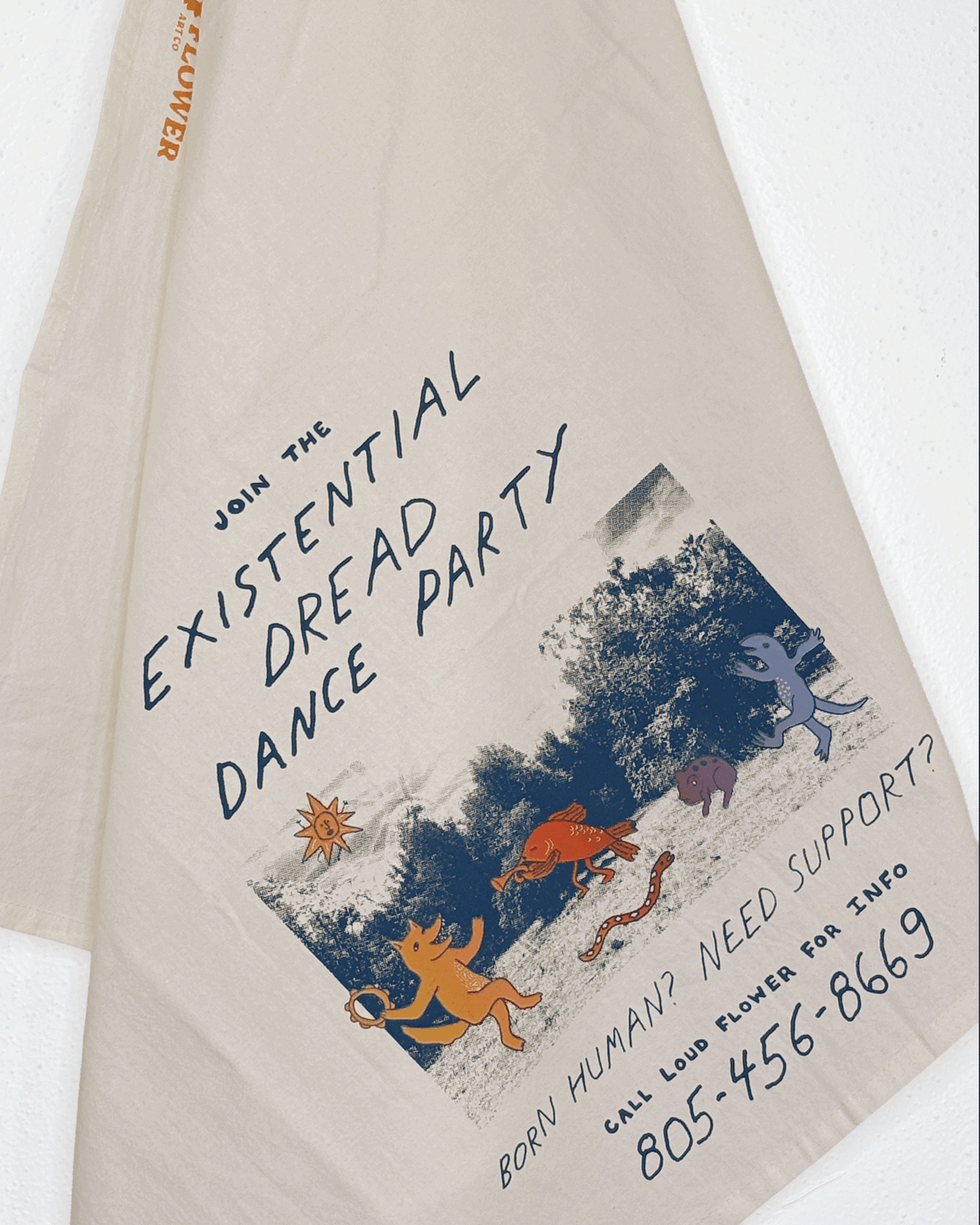 Existential Dread Dance Party Kitchen Tea Towel