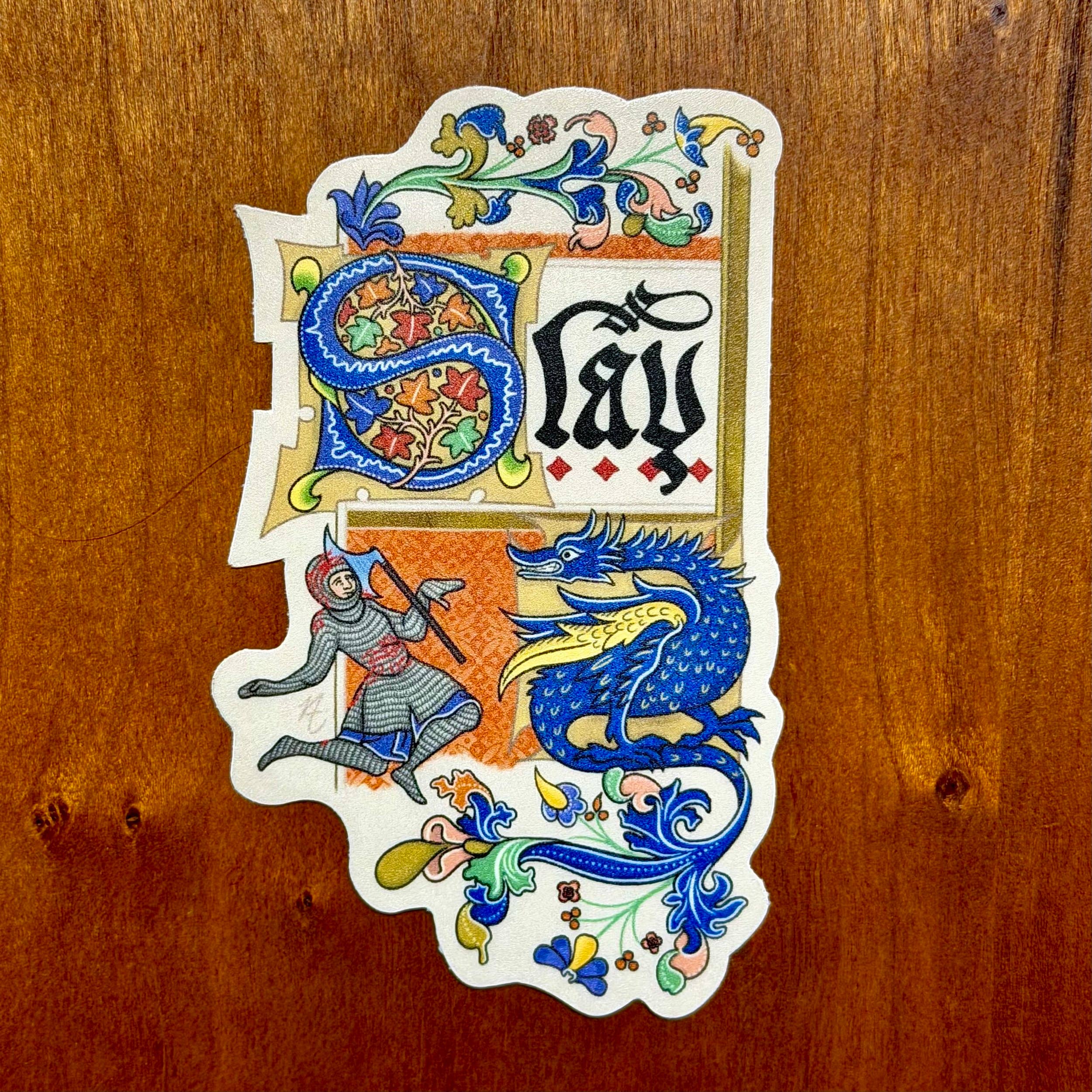 Slay (Light) - Medieval Sticker