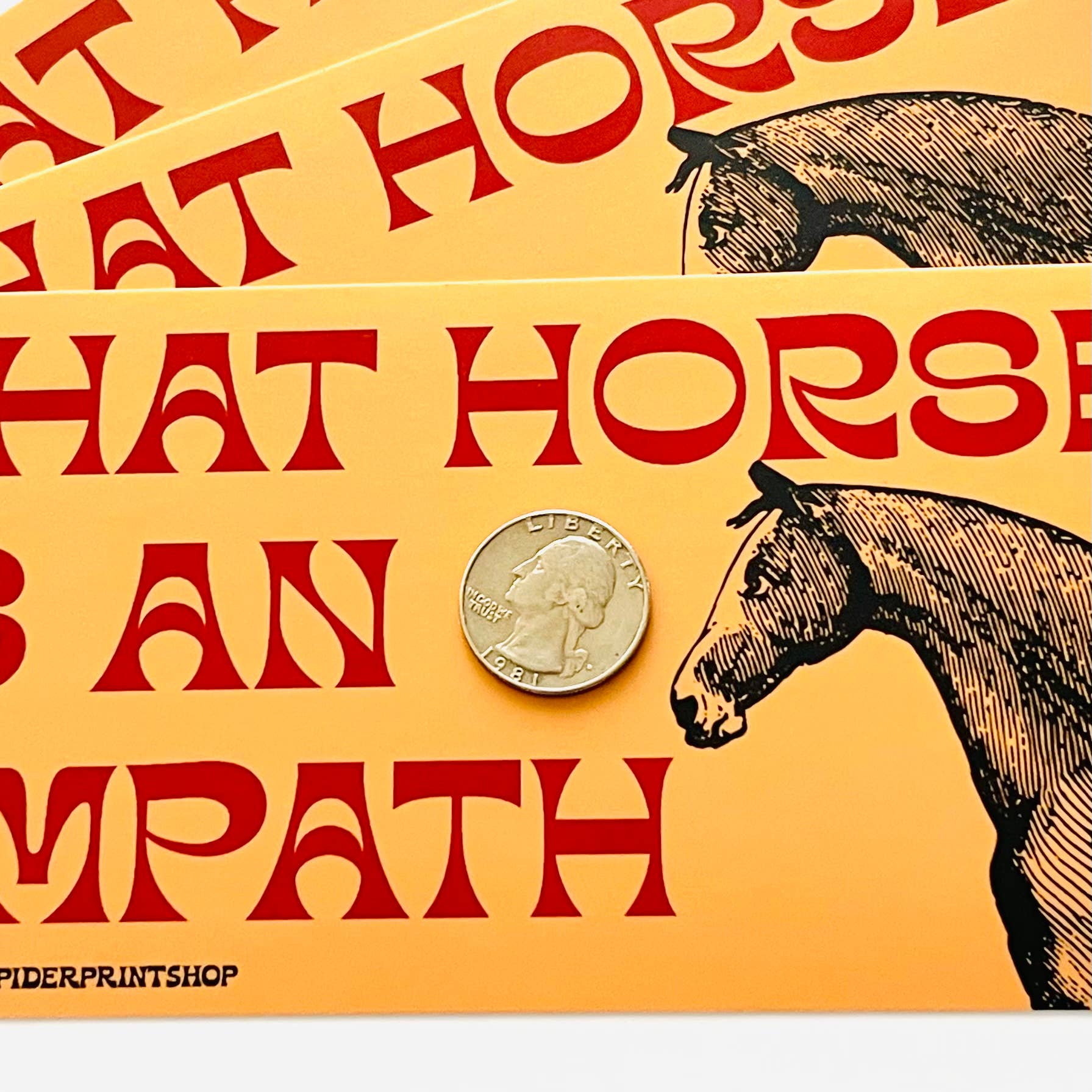 That Horse is an Empath funny wildlife Bumper Sticker