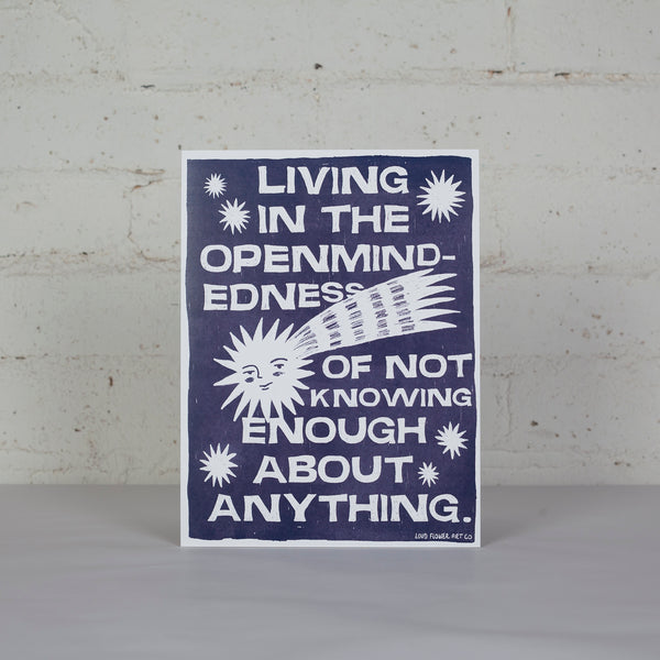 Live in Openmindedness Poster