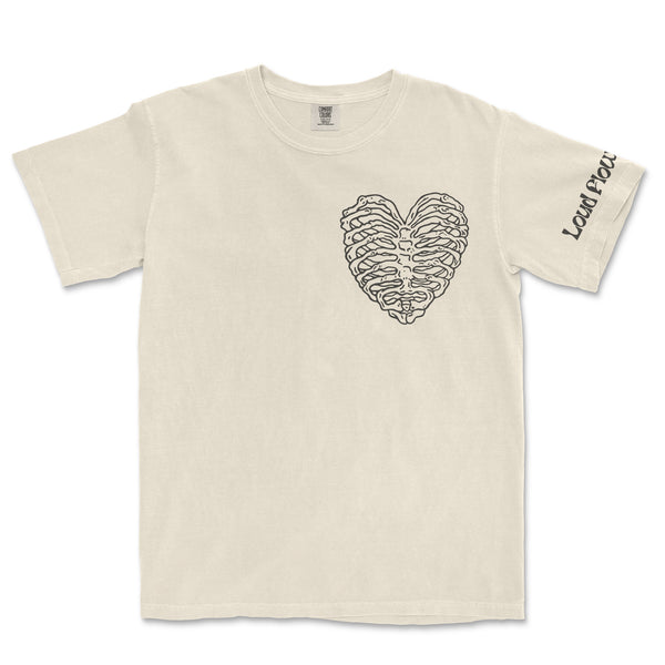 Skeleton Heart Shirt - Ivory